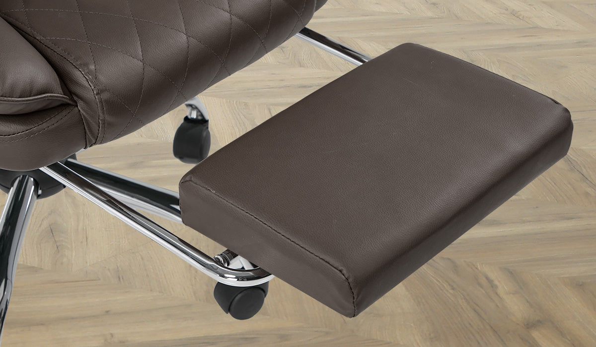 Oikiture Massage Office Chair Recliner Racing Computer Chairs PU Chocolate