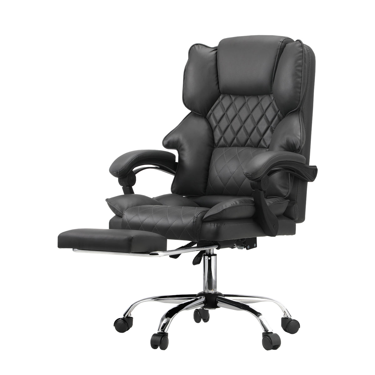 Oikiture Massage Office Chair Recliner Racing Chairs PU Footrest