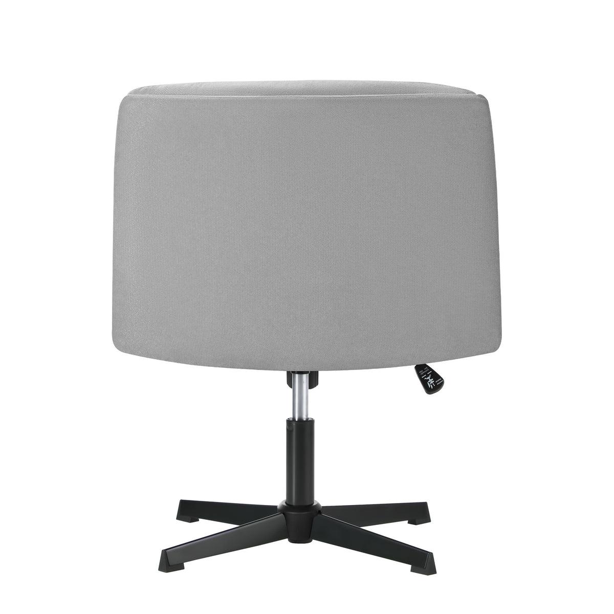 Oikiture Mid Back Armless Office Desk Chair Wide Seat No Wheels Linen Grey