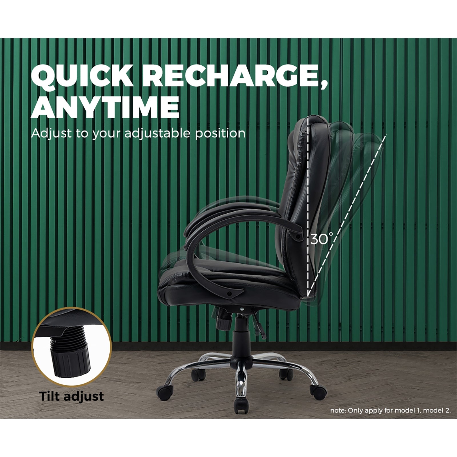 Oikiture Office Chair Gaming Computer Executive Chairs Racing Seat Recliner - Sunyee