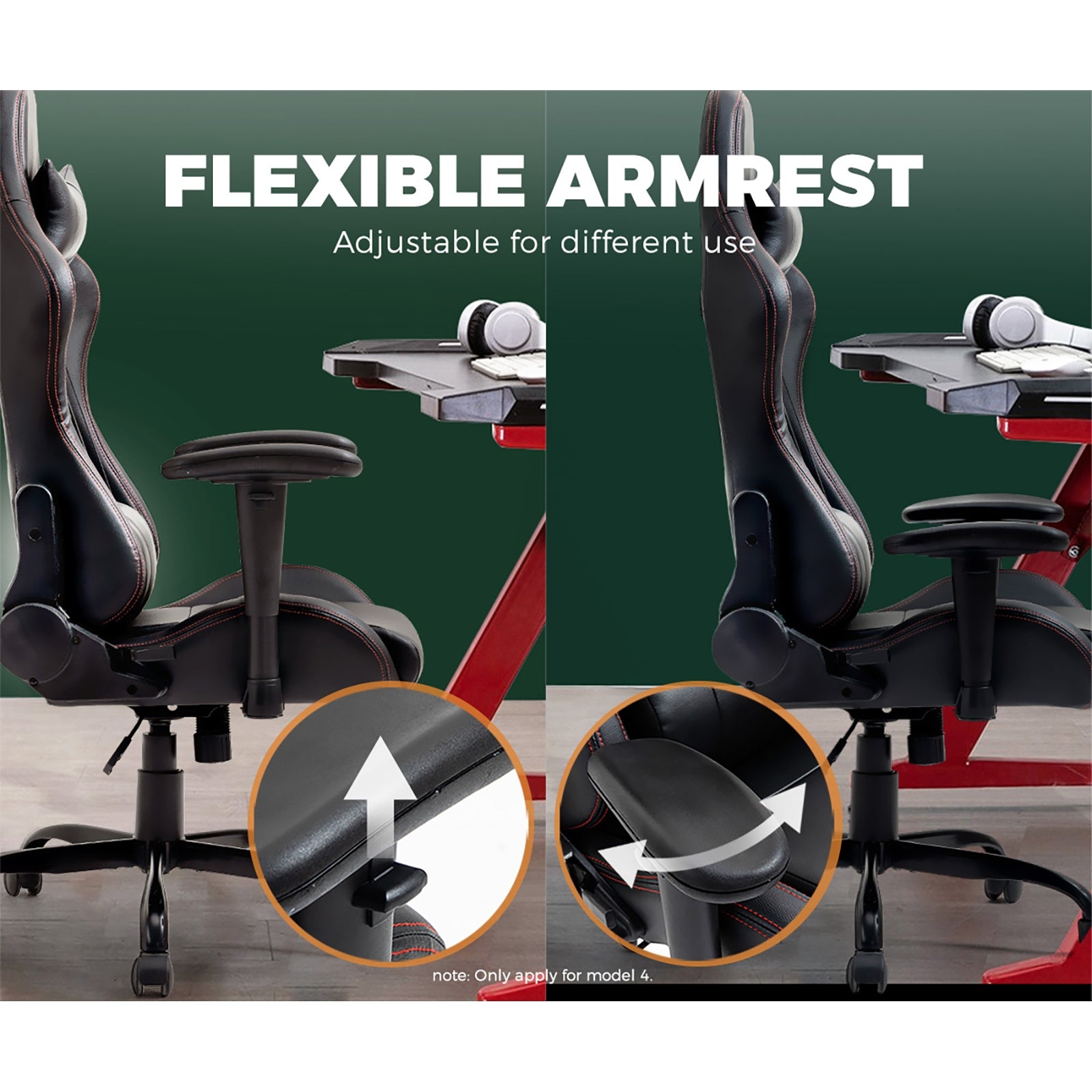 Oikiture Office Chair Gaming Computer Executive Chairs Racing Seat Recliner - Sunyee