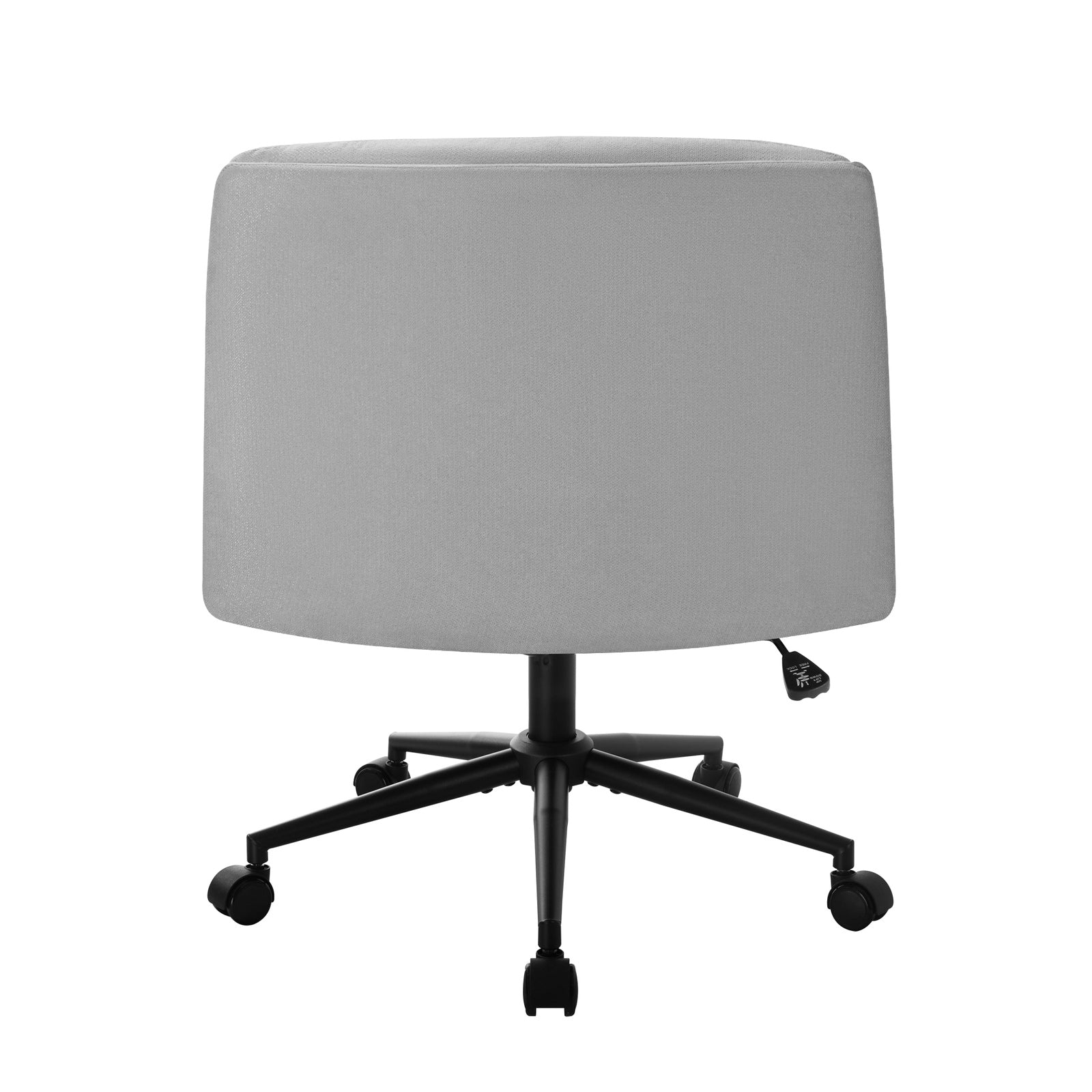 Oikiture Mid Back Armless Office Desk Chair Wide Seat Linen Grey with Wheels - Sunyee