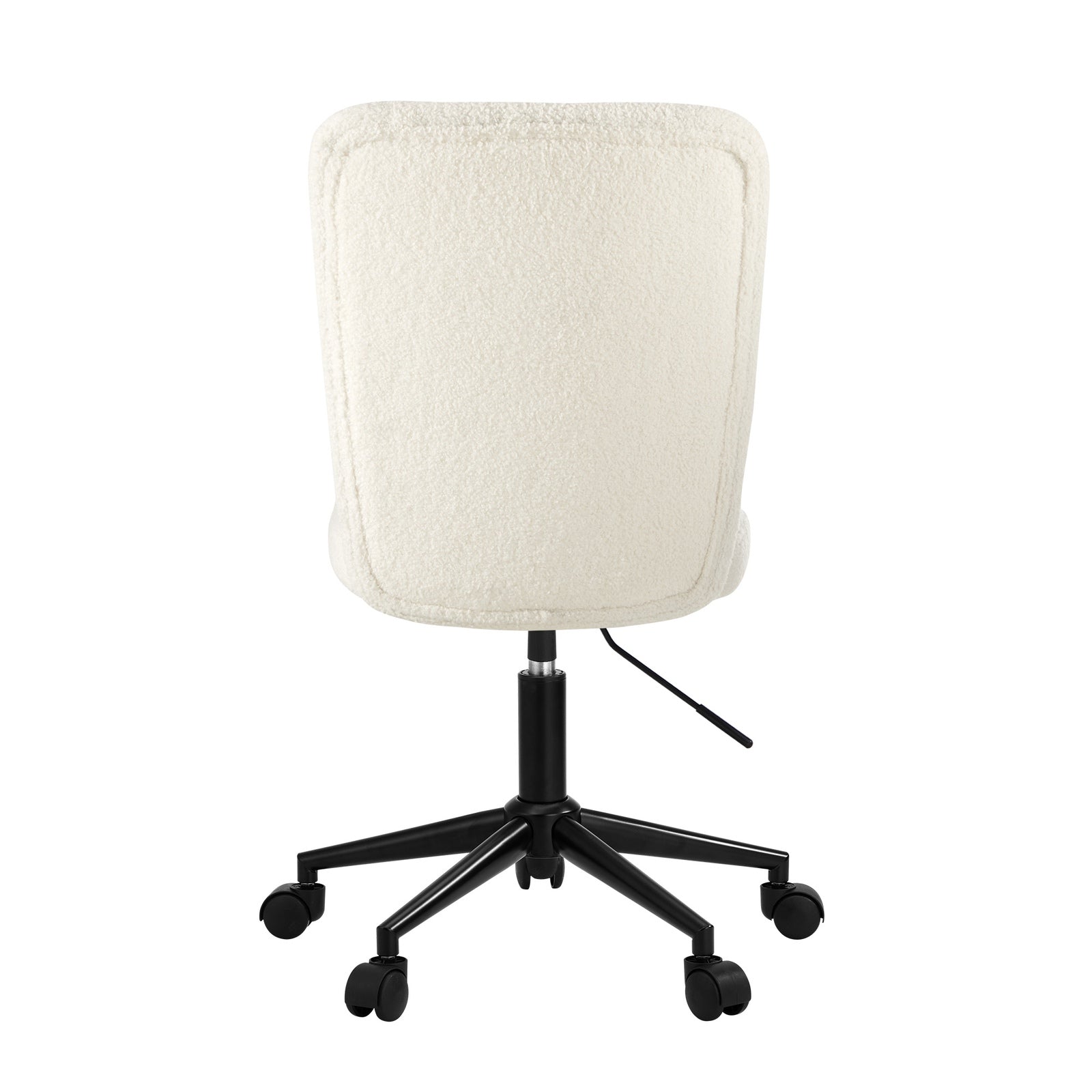 Oikiture High Back Armless Home Office Chair Boucle White&Black - Sunyee