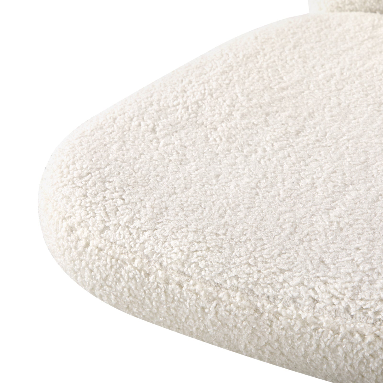 Oikiture High Back Armless Home Office Chair Boucle White&Gold - Sunyee