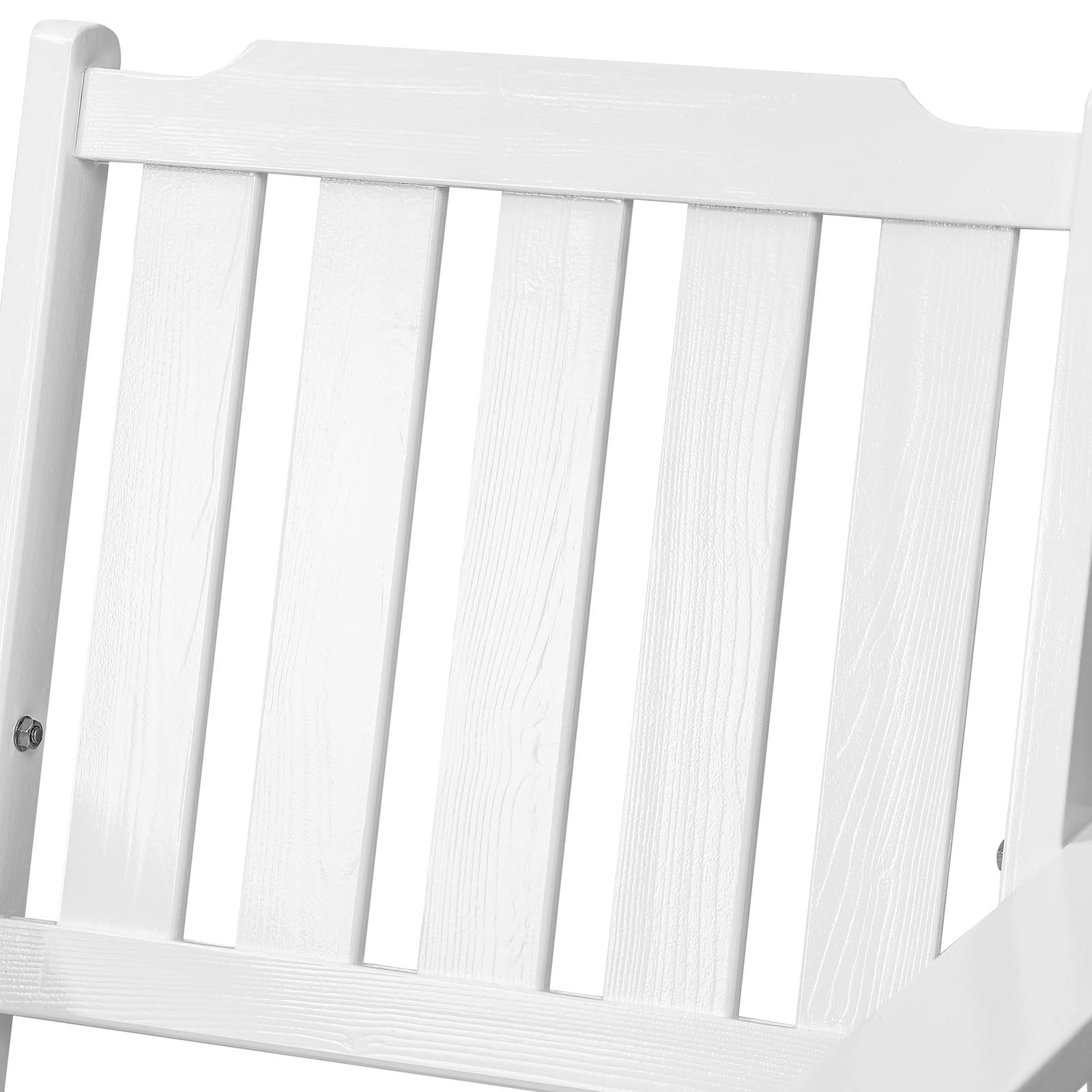 Livsip Outdoor Armchair Wooden Patio Furniture Chairs Garden Seat White - Sunyee