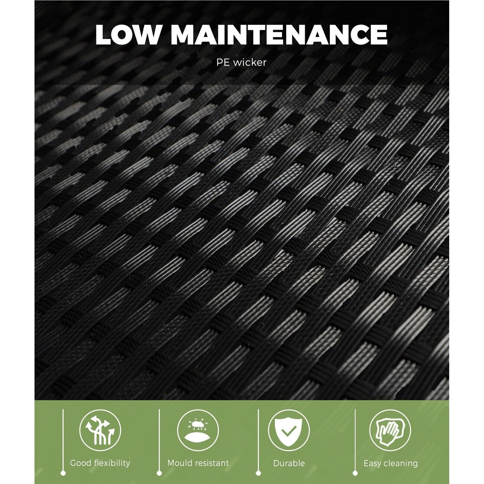 Livsip Garden Bar Stools Rattan Dinning Chairs Cafe Outdoor Patio Chairs 4X - Sunyee