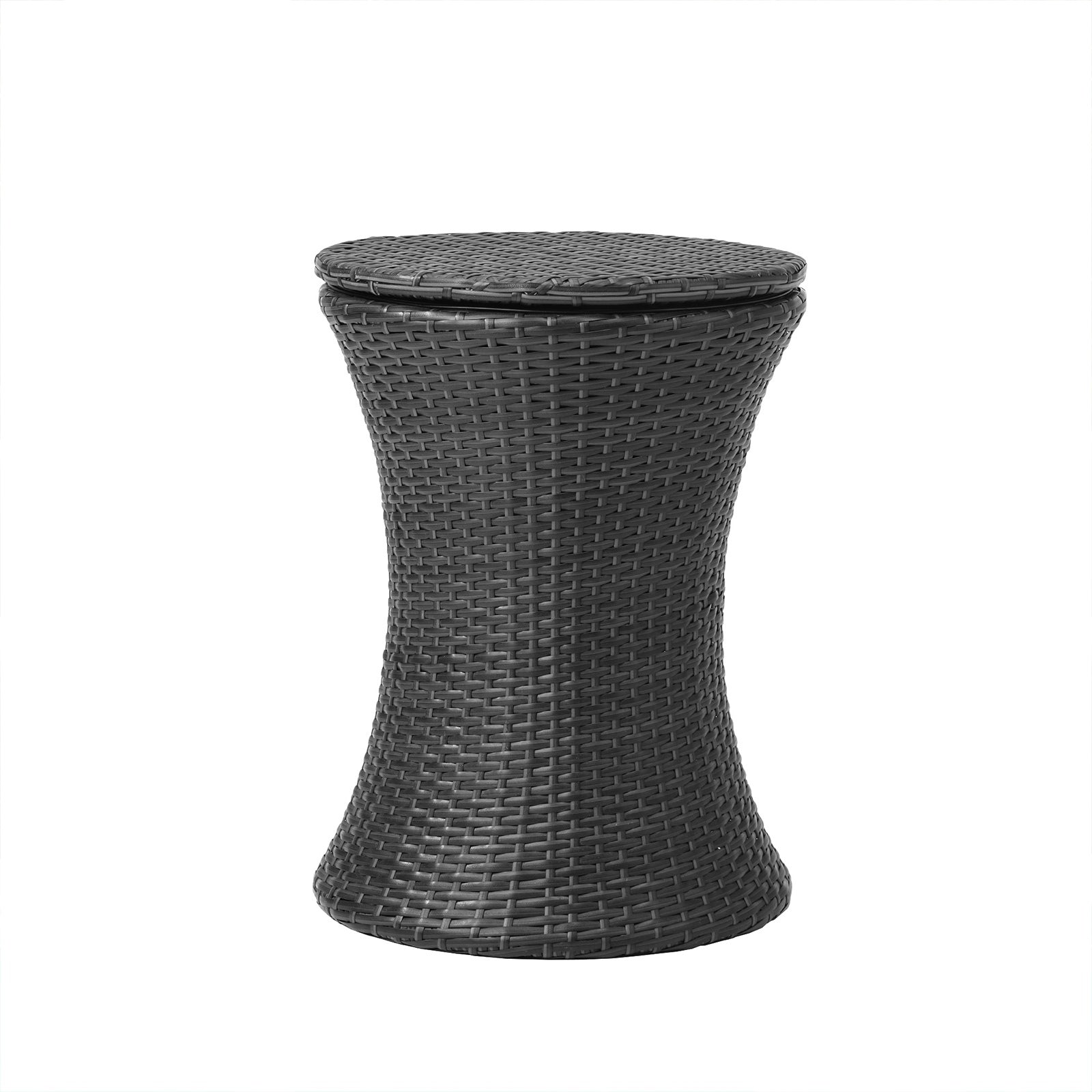 Livsip Rattan Cooler Ice Bucket Table Bar Outdoor Patio Pool Storage Party Black - Sunyee