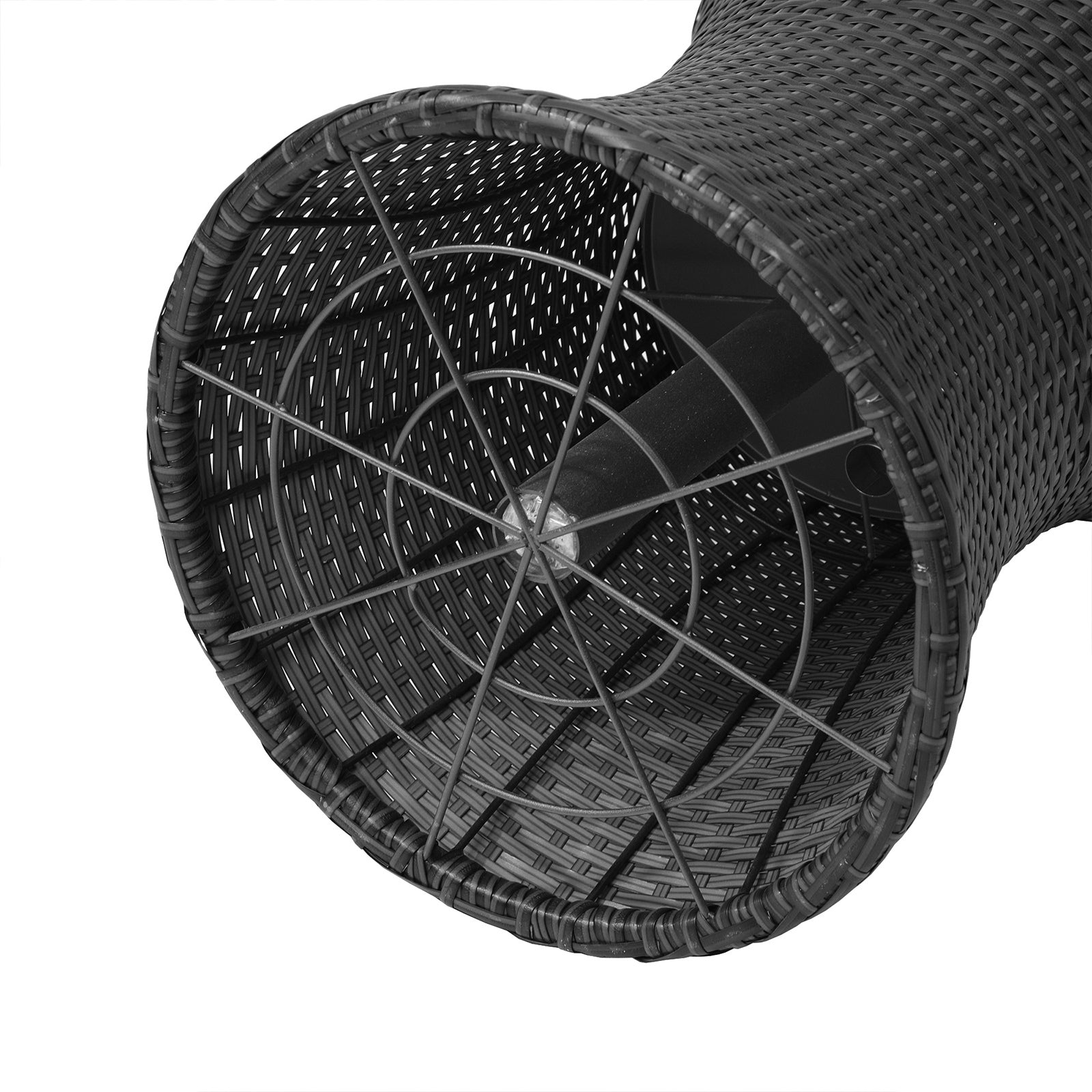 Livsip Rattan Cooler Ice Bucket Table Bar Outdoor Patio Pool Storage Party Black - Sunyee