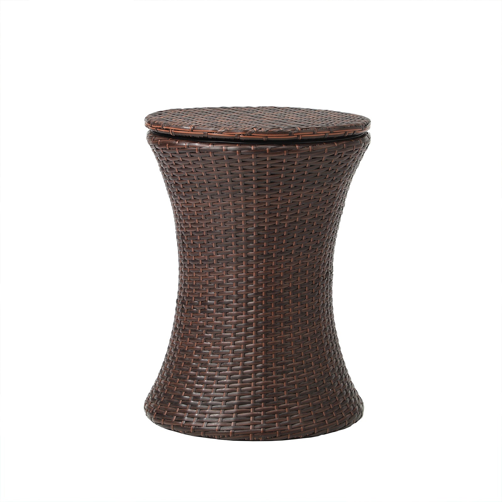 Livsip Rattan Cooler Ice Bucket Table Bar Outdoor Patio Pool Storage Party Brown - Sunyee