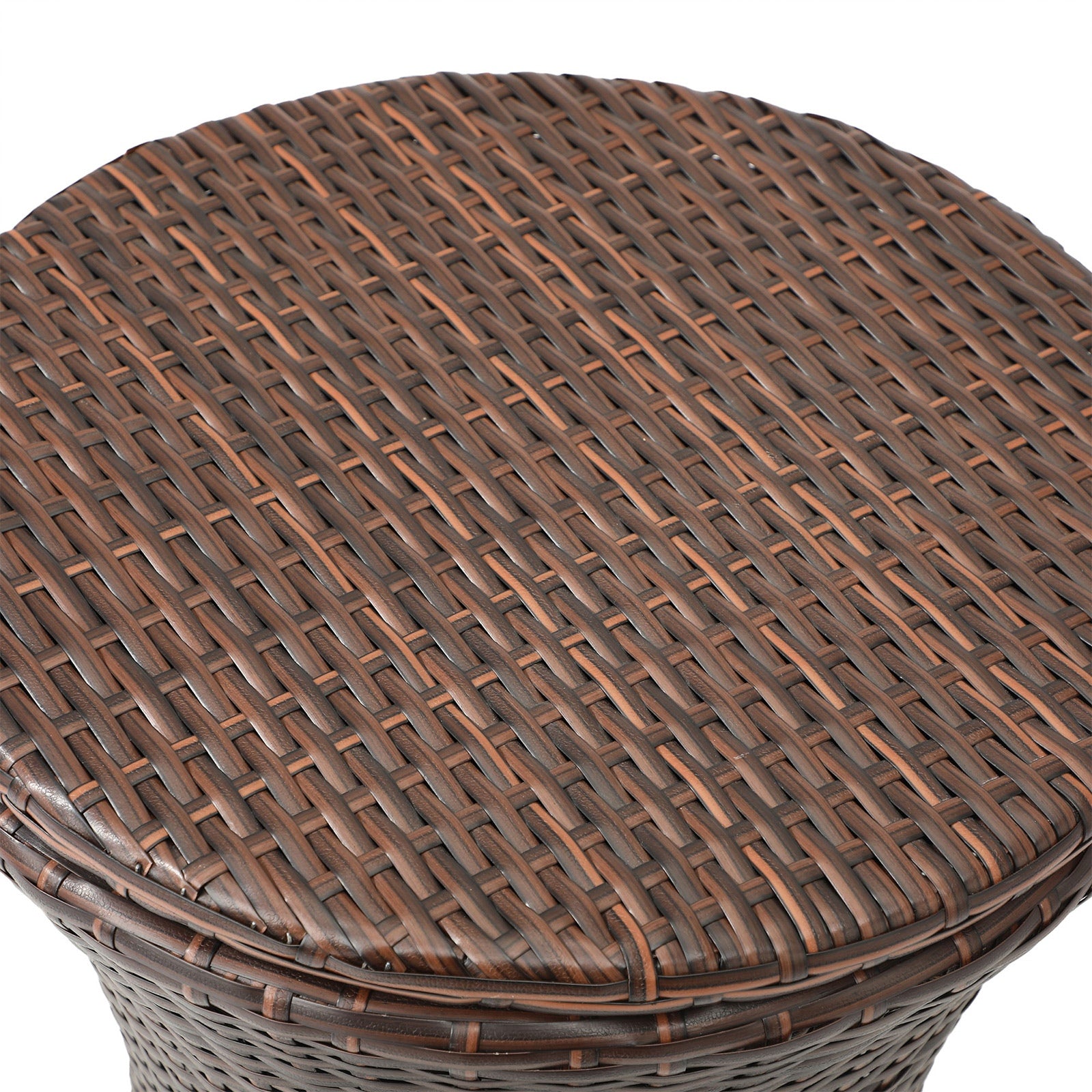 Livsip Rattan Cooler Ice Bucket Table Bar Outdoor Patio Pool Storage Party Brown - Sunyee
