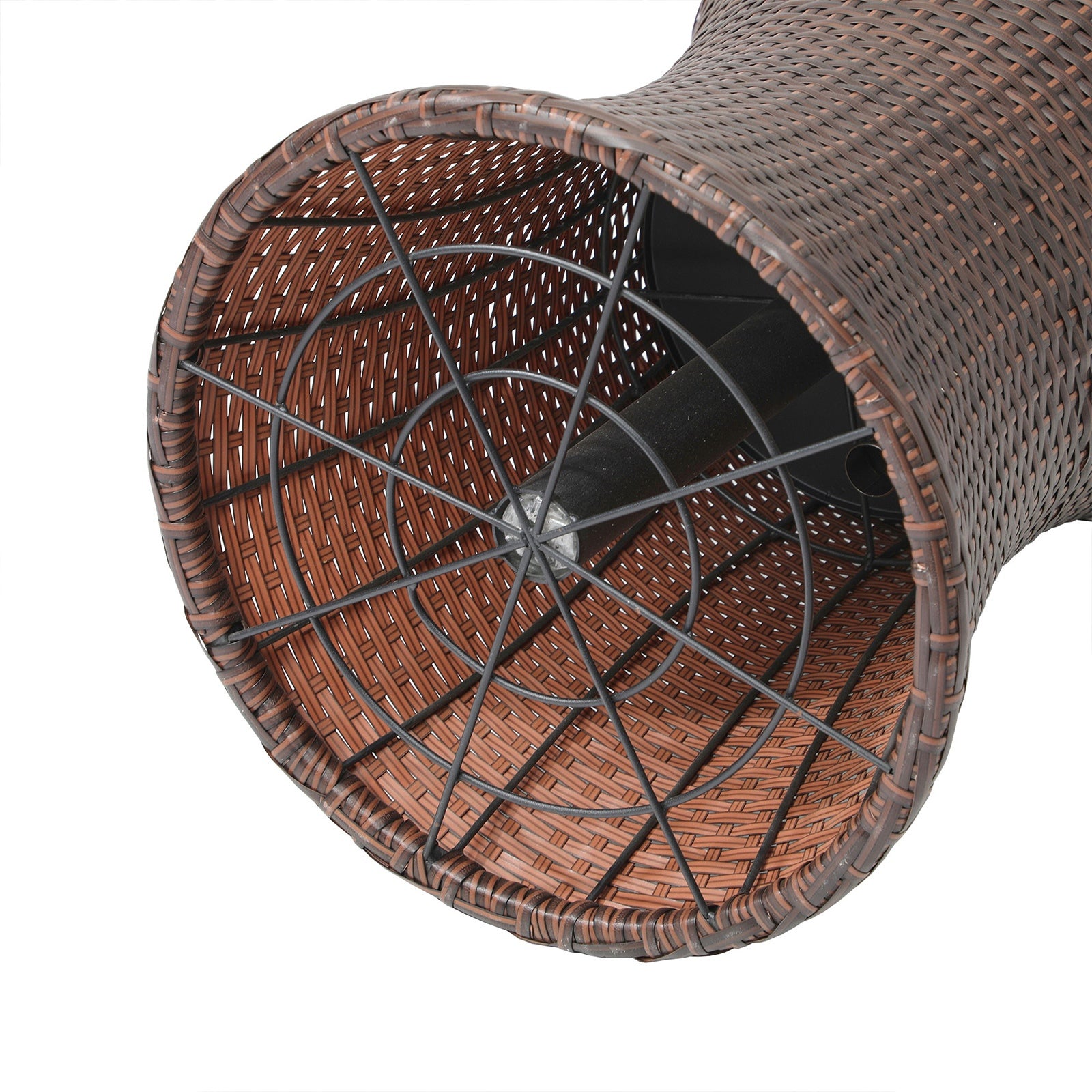 Livsip Rattan Cooler Ice Bucket Table Bar Outdoor Patio Pool Storage Party Brown - Sunyee