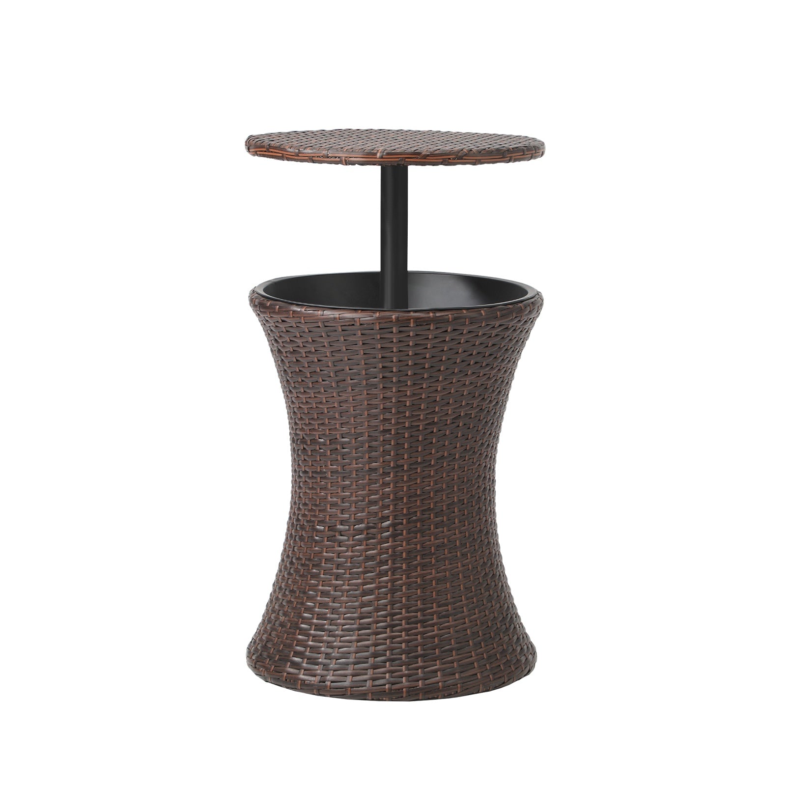 Livsip Rattan Cooler Ice Bucket Table Bar Outdoor Patio Pool Storage Party Brown - Sunyee