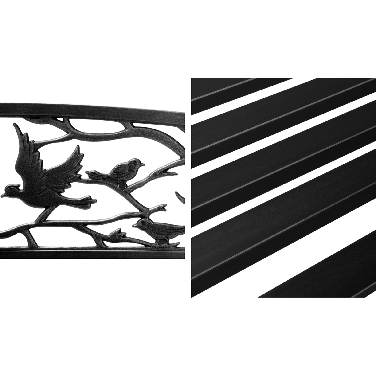 Livsip Garden Bench Backyard Chair Patio Seat Outdoor Furniture Bird Pattern - Sunyee