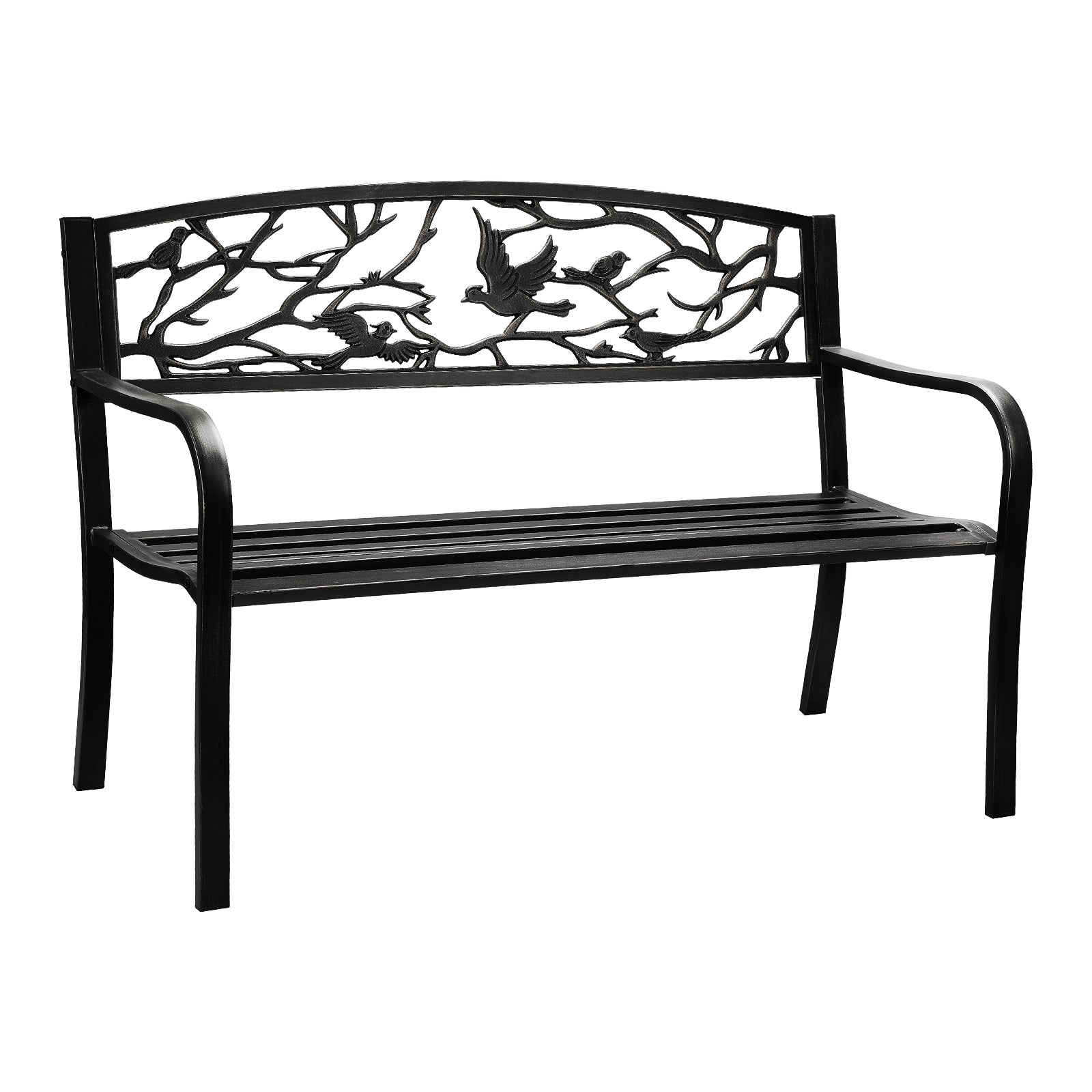 Livsip Garden Bench Backyard Chair Patio Seat Outdoor Furniture Bird Pattern - Sunyee