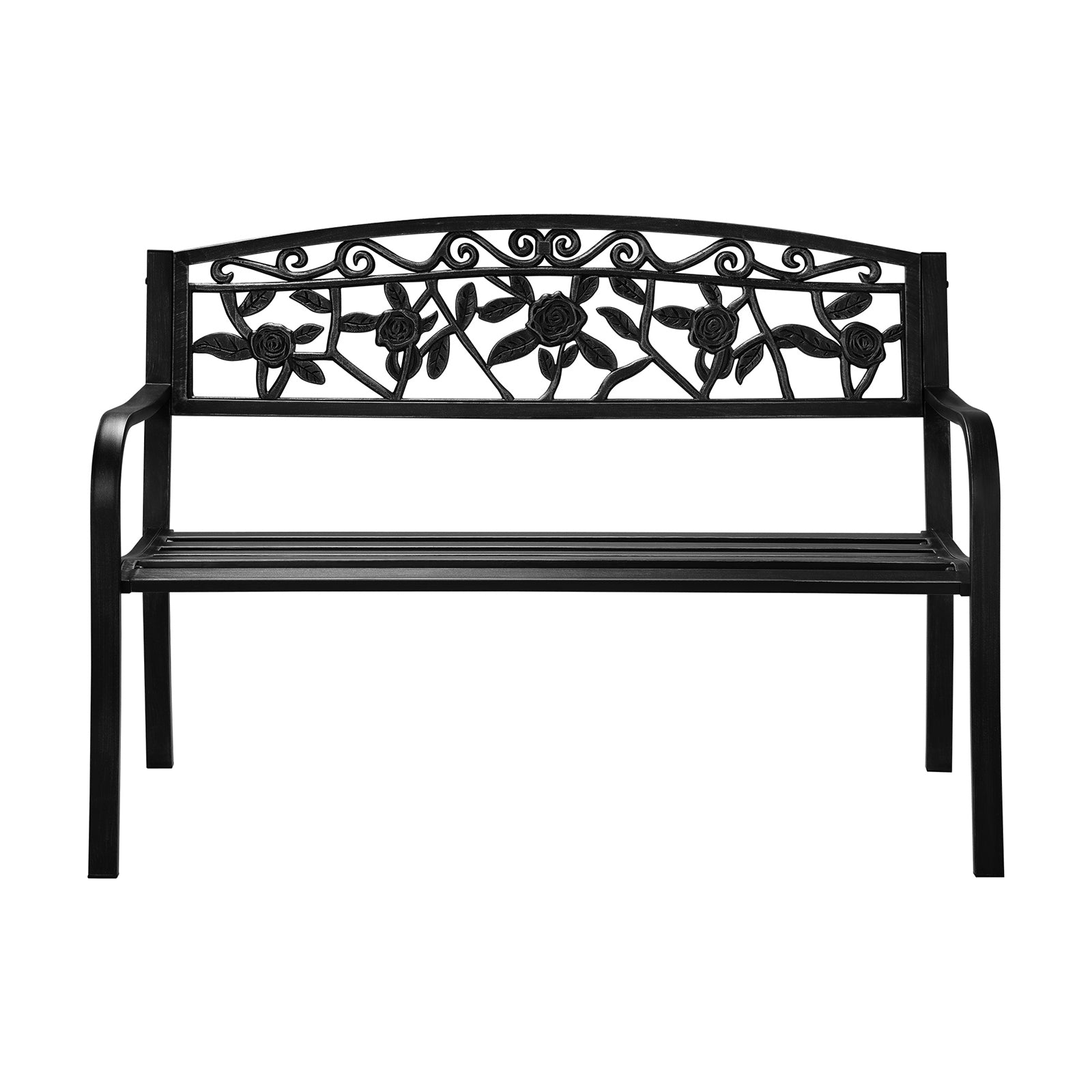 Livsip Garden Bench Seat Outdoor Furniture Patio Park Backyard Chair Black - Sunyee