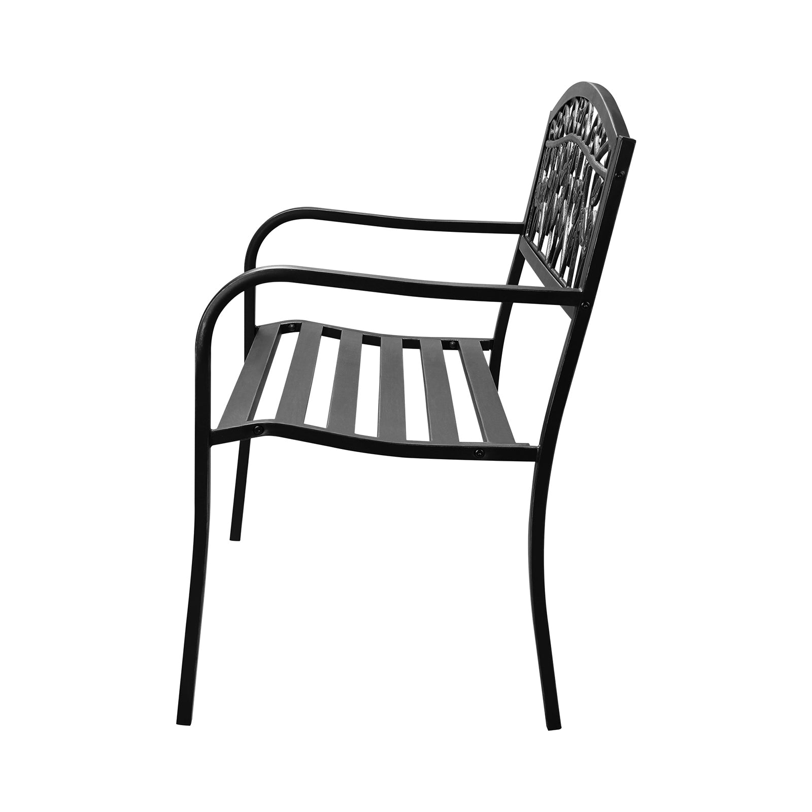 Livsip Garden Bench Seat Outdoor Furniture Patio Park Backyard Chair Black - Sunyee