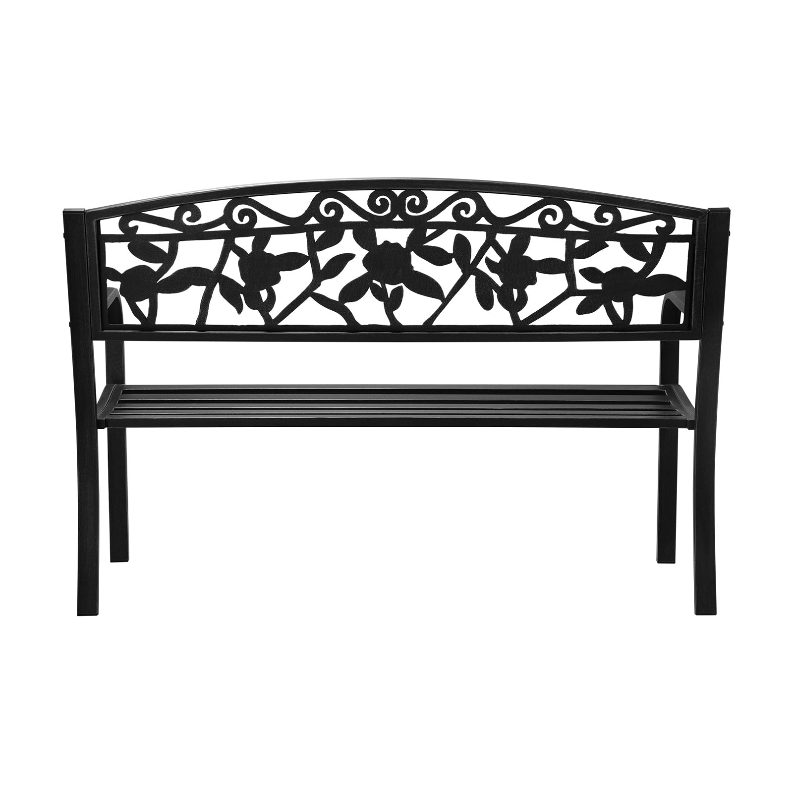 Livsip Garden Bench Seat Outdoor Furniture Patio Park Backyard Chair Black - Sunyee