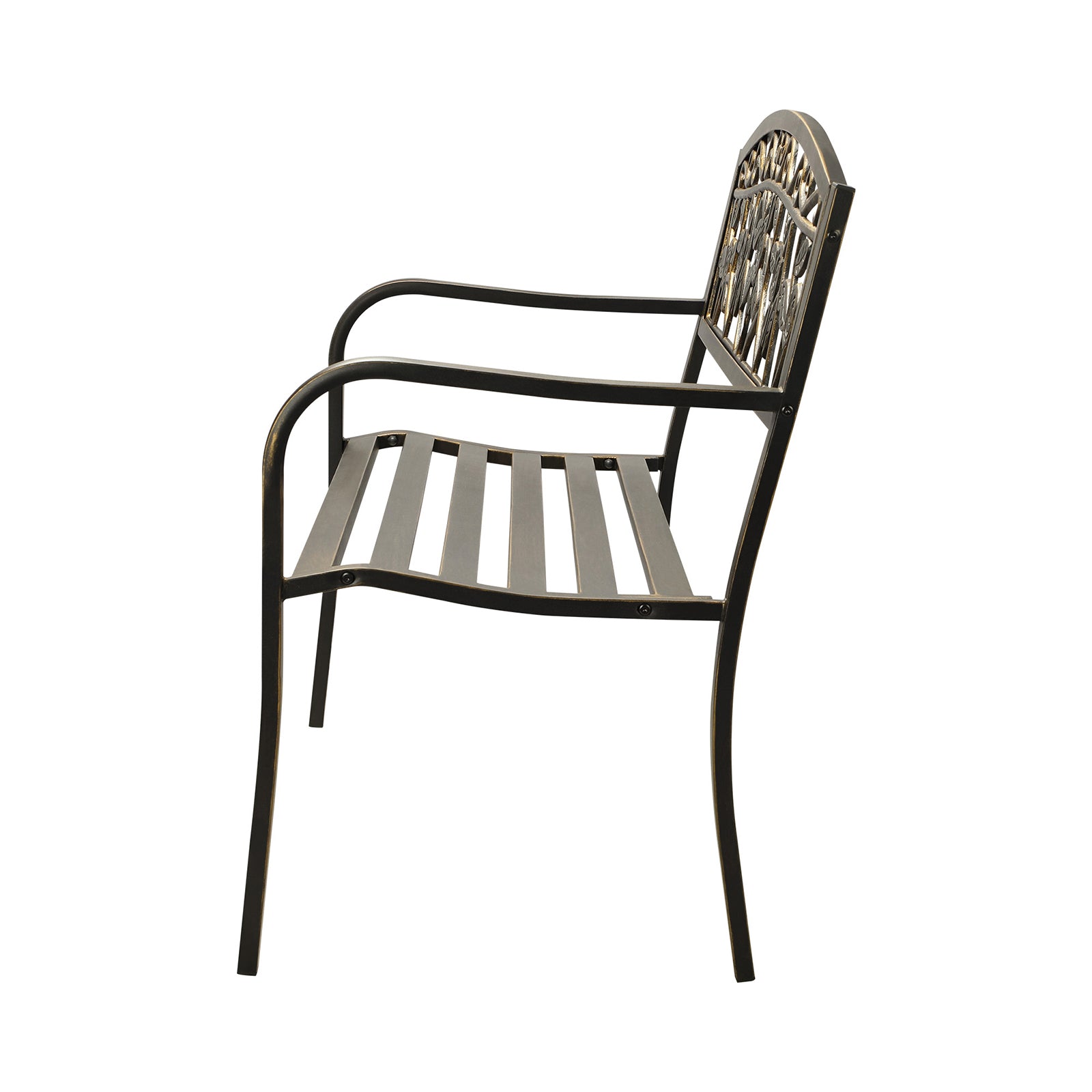 Livsip Garden Bench Outdoor Furniture Patio Seat Park Backyard Chair Bronze - Sunyee