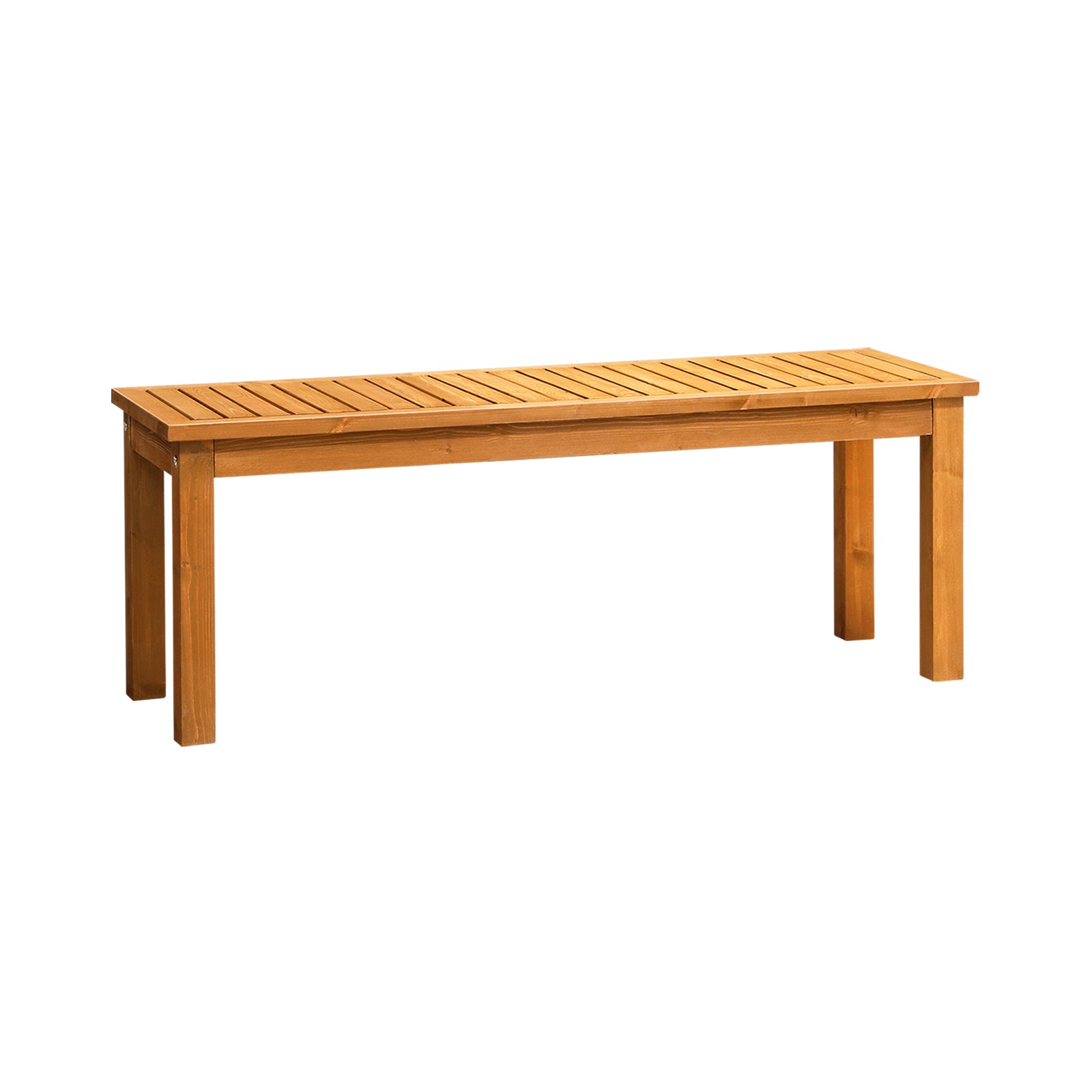 Livsip 120cm Garden Bench Outdoor Slatted Seat Wood Patio Dining Chair 2 Seater - Sunyee