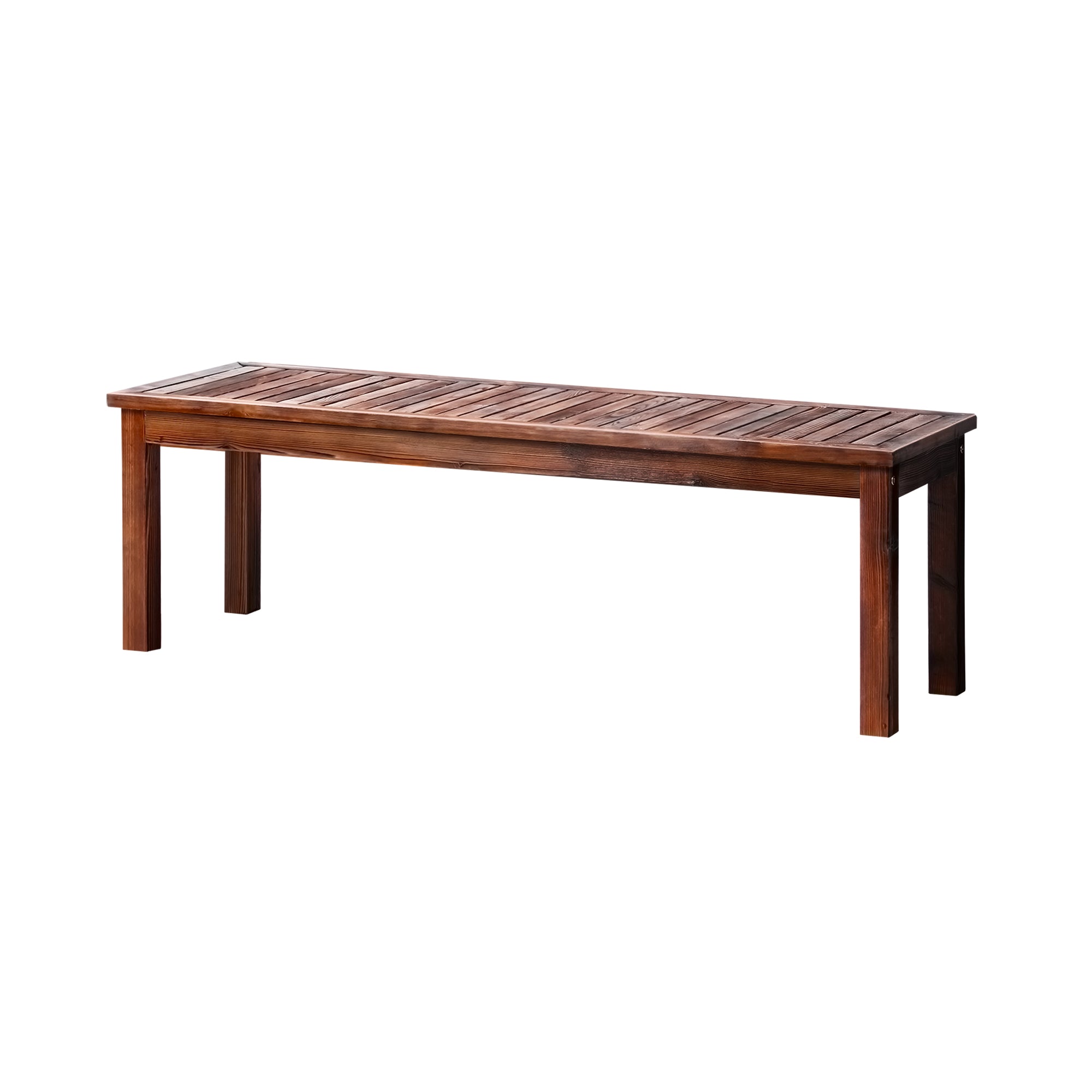 Livsip 150cm Garden Bench Outdoor Wood Patio Furniture Dining Chair Slatted Seat - Sunyee