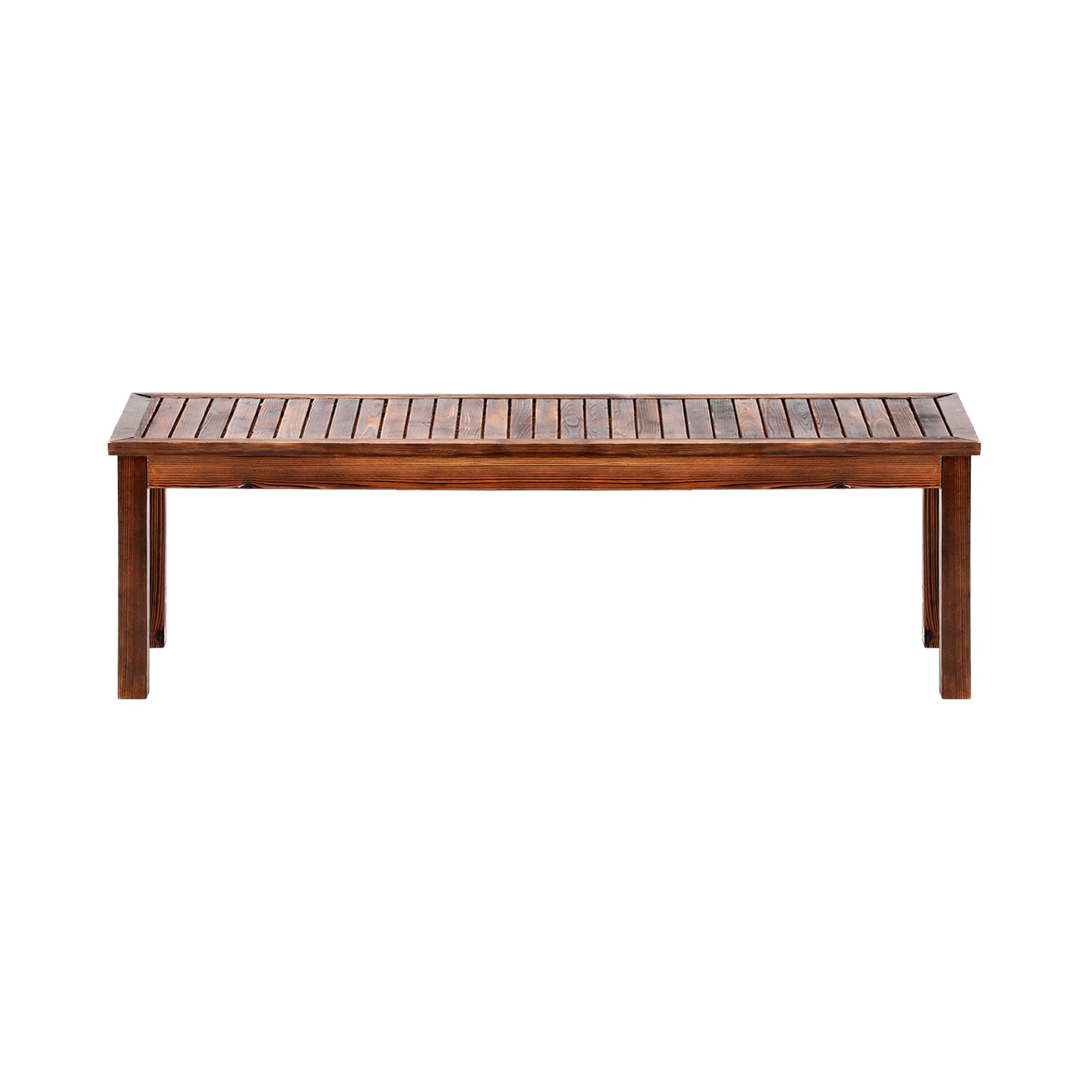 Livsip 150cm Garden Bench Outdoor Wood Patio Furniture Dining Chair Slatted Seat - Sunyee