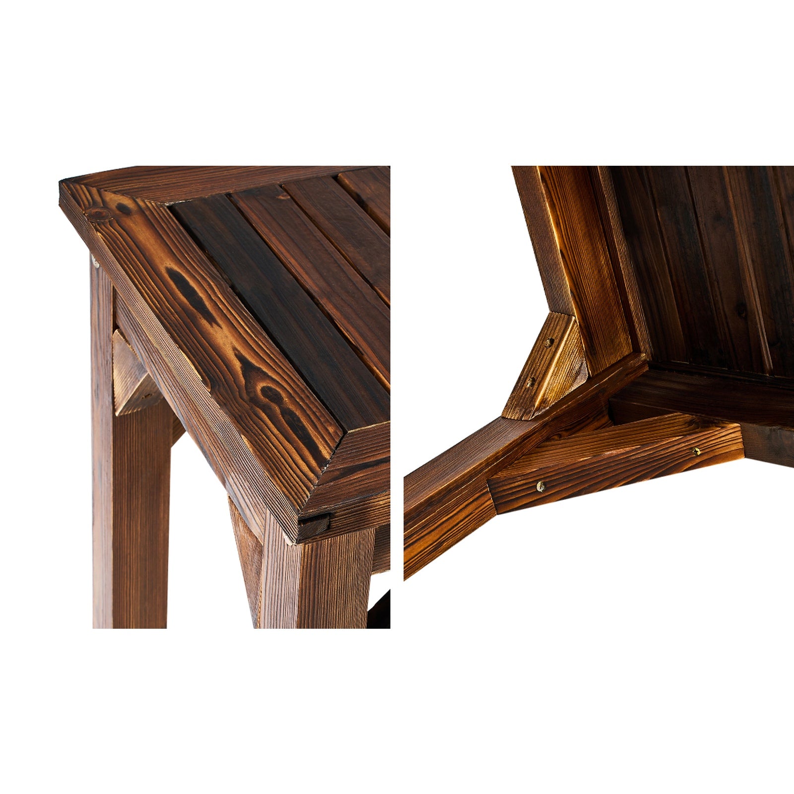 Livsip Garden Bench Wood Patio 190cm Slatted Seat Outdoor Furniture Dining Chair - Sunyee