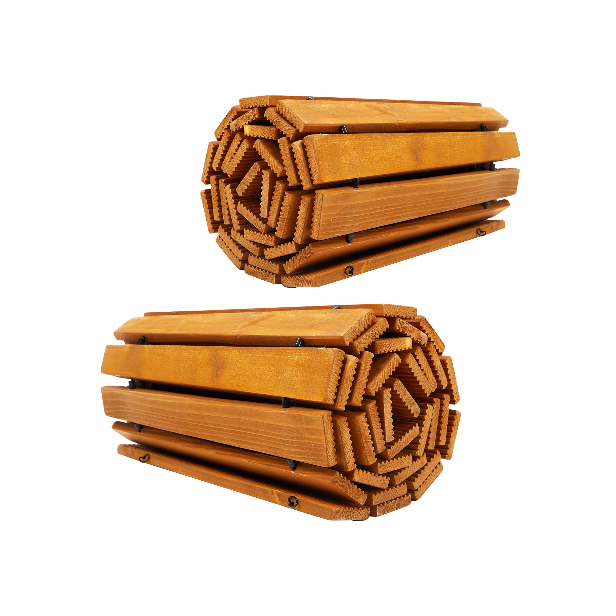 Livsip 2PC Garden Wooden Pathway 8ft Curved Wood Roll-Out Walkway Backyard - Sunyee