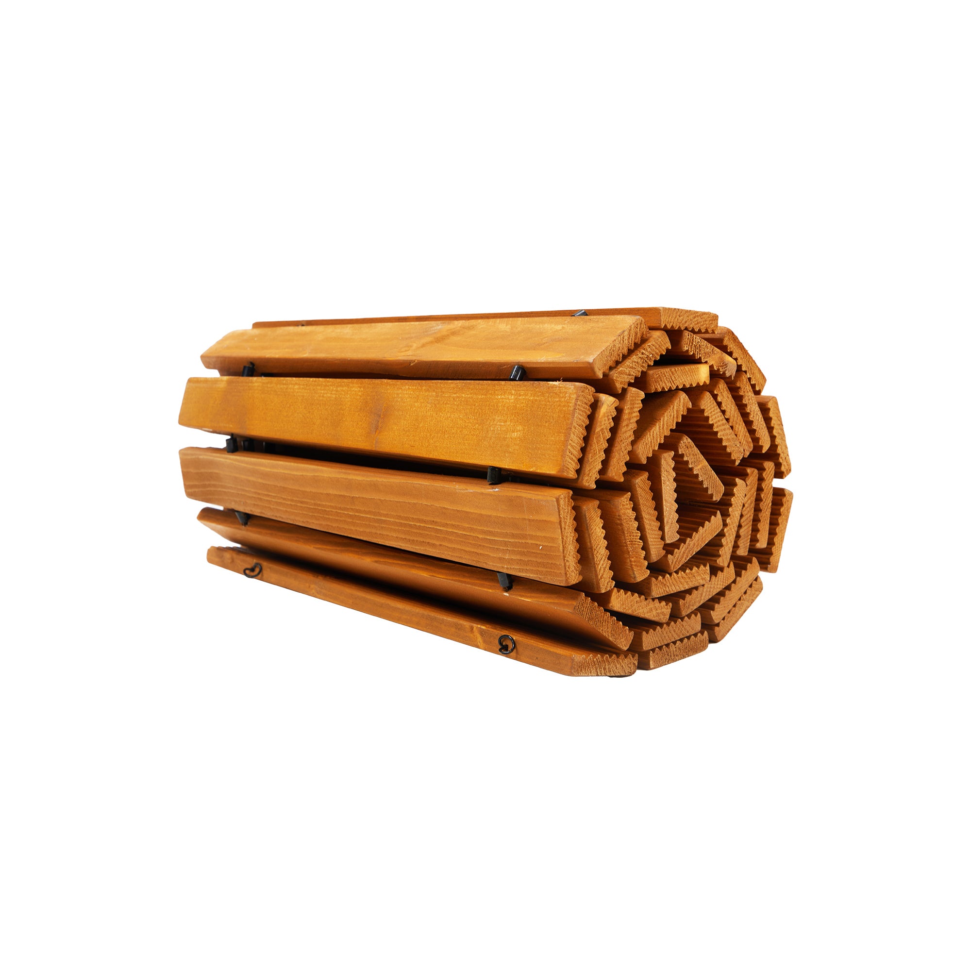 Livsip Garden Wooden Pathway 8ft Curved Roll-Out Wood Walkway Outdoor Backyard - Sunyee