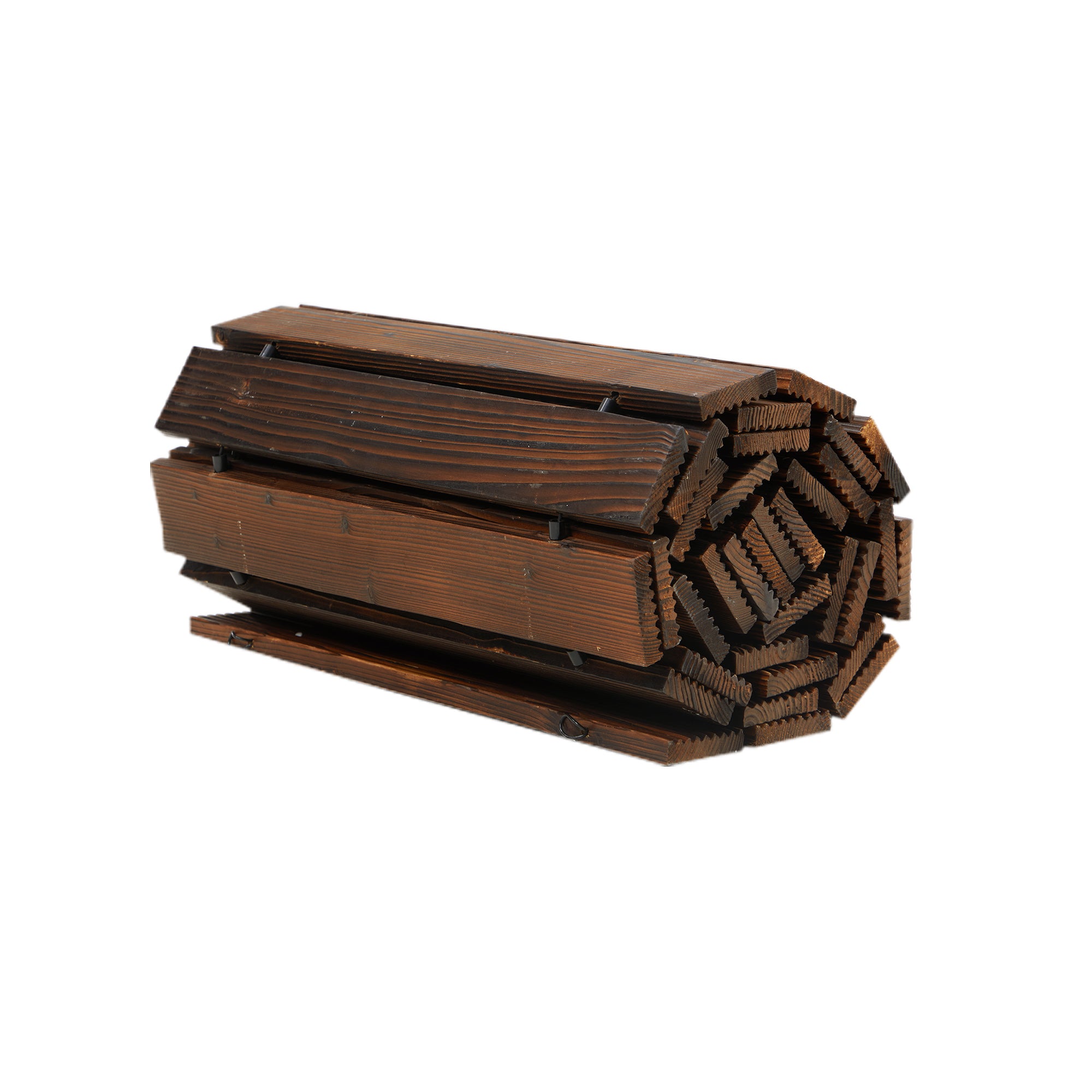 Livsip Garden Wooden Pathway 8ft Roll-Out Straight Wood Walkway Backyard Outdoor - Sunyee