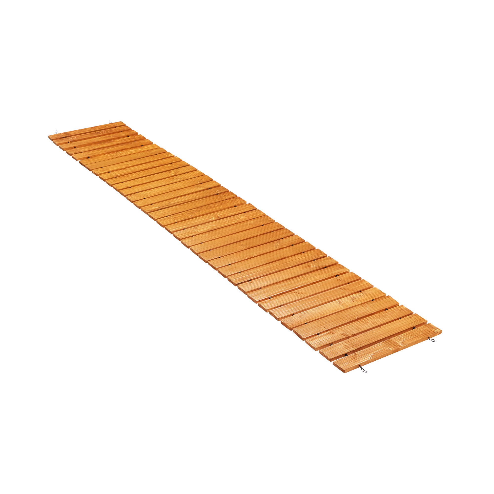 Livsip Garden Wooden Pathway 8ft Straight Roll-Out Wood Walkway Outdoor Backyard - Sunyee