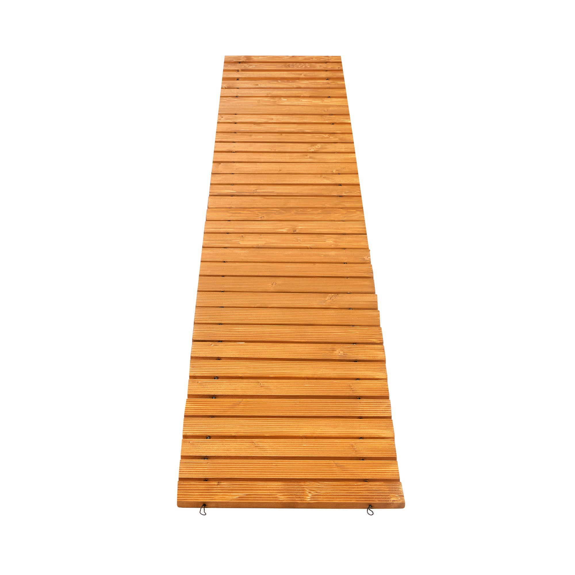 Livsip Garden Wooden Pathway 8ft Straight Roll-Out Wood Walkway Outdoor Backyard - Sunyee