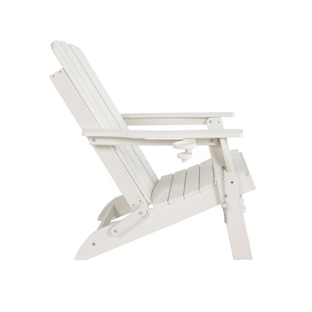 Livsip HDPE Adirondack Chair Outdoor Furniture Folding Lounge Beach Chair White