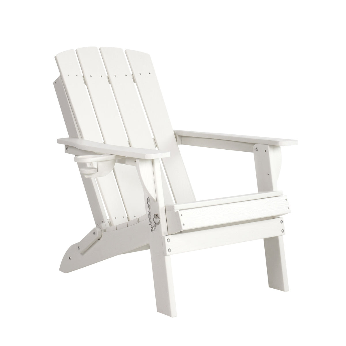 Livsip HDPE Adirondack Chair Outdoor Furniture Folding Lounge Beach Chair White