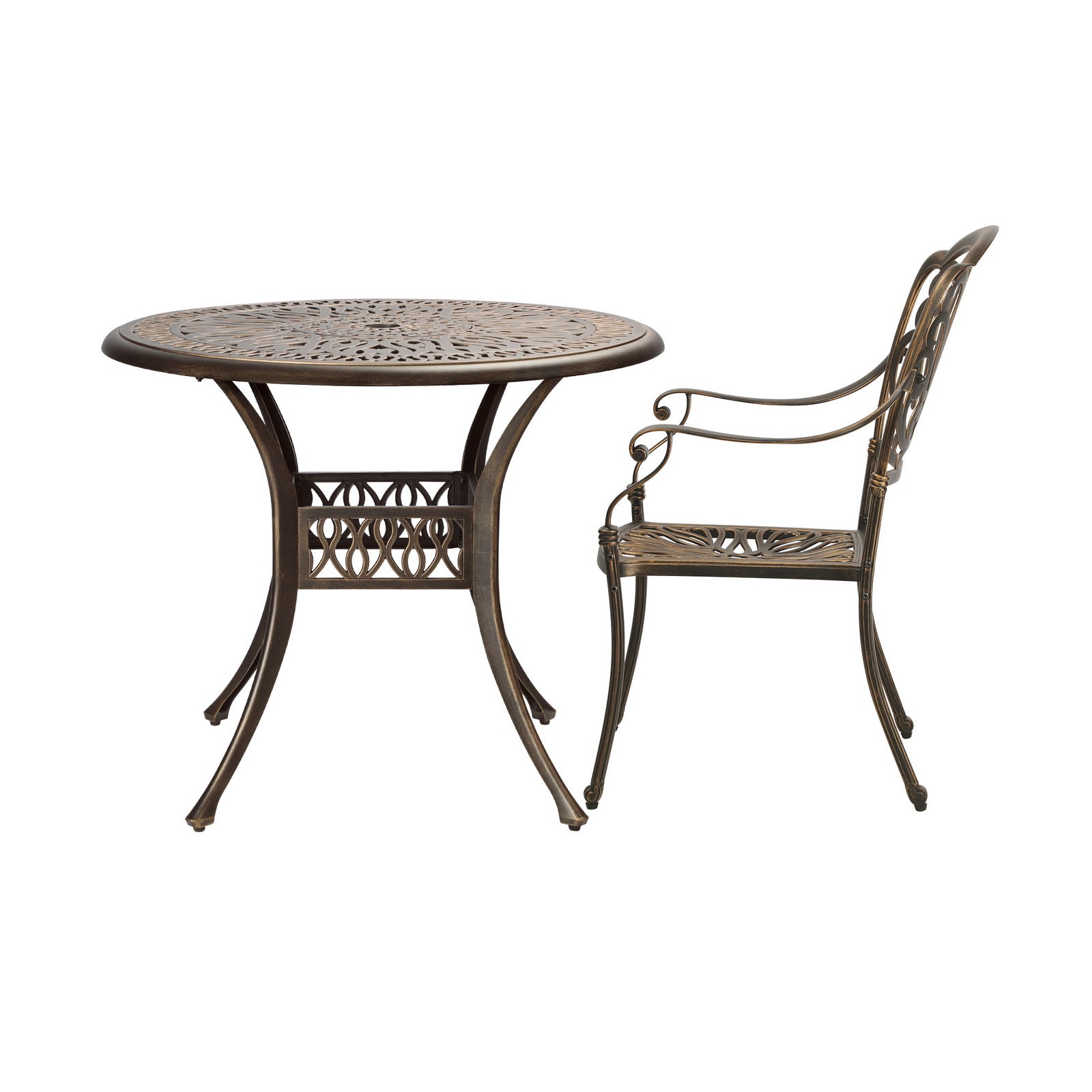 Livsip Outdoor Furniture 5 Piece Dining Set Chairs Table Bistro Set Patio Garden - Sunyee