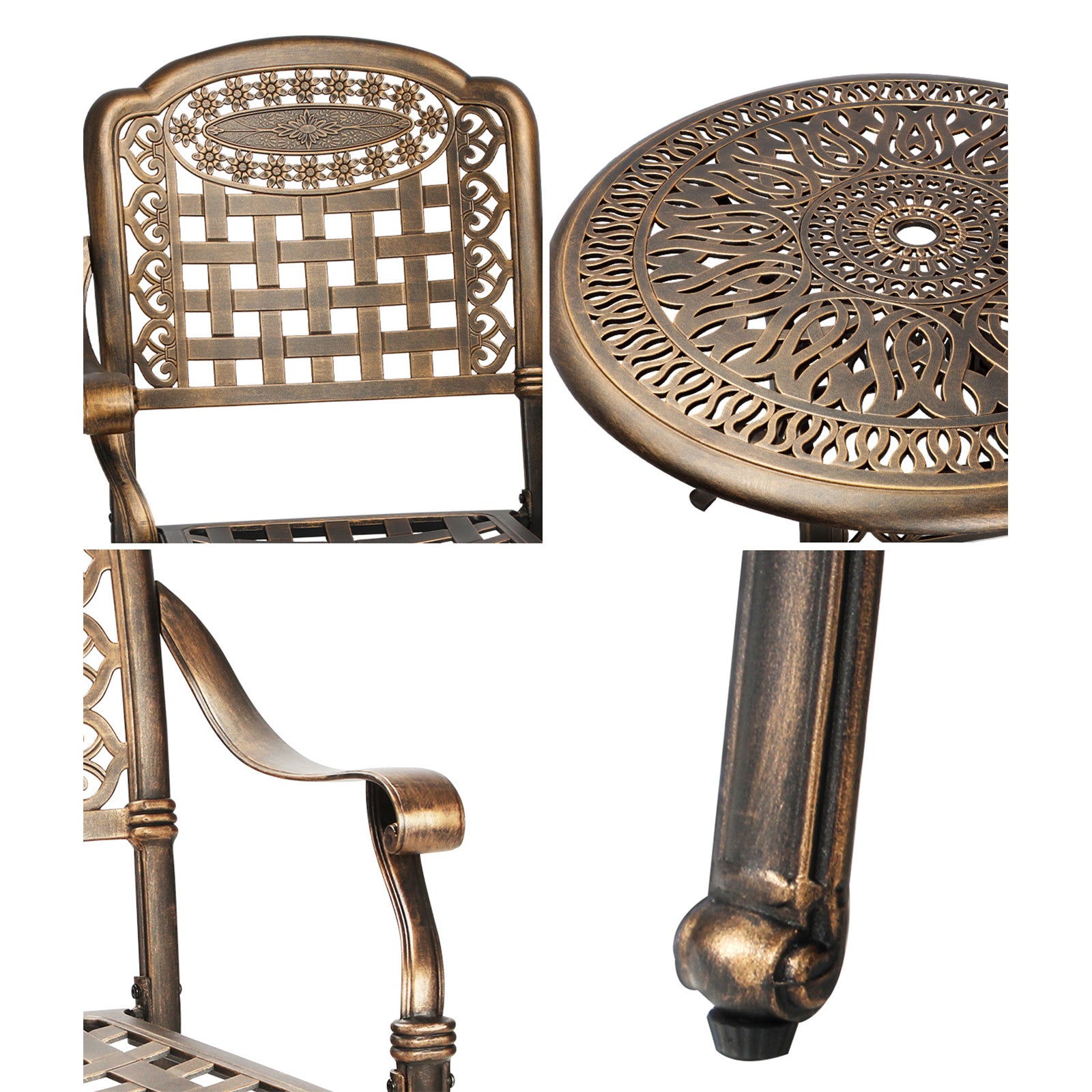 Livsip Outdoor Setting Dining Chairs Bistro Set Patio Garden Furniture 5 Piece - Sunyee