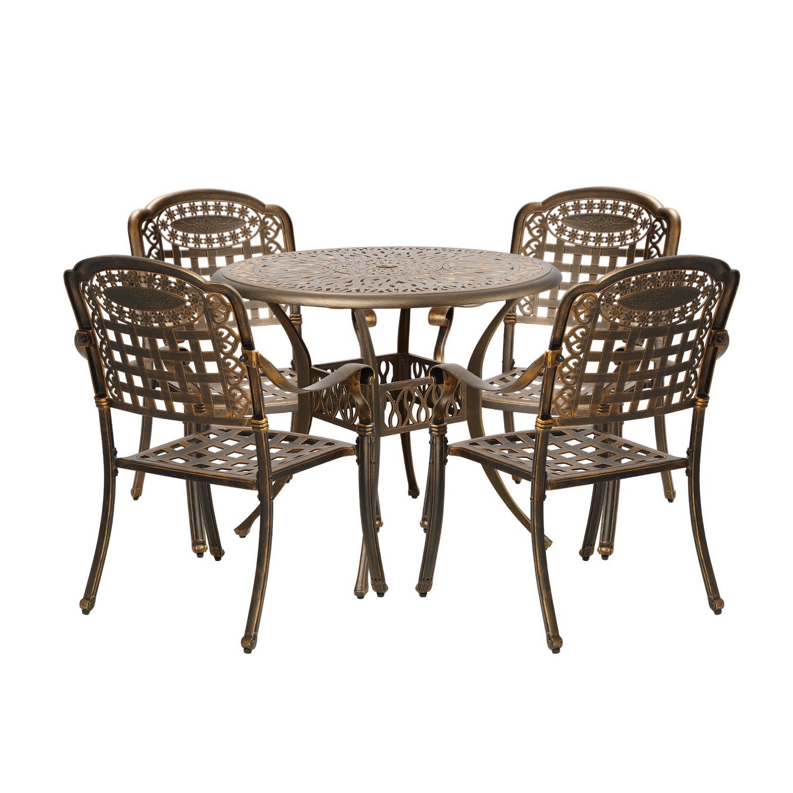 Livsip Outdoor Setting Dining Chairs Bistro Set Patio Garden Furniture 5 Piece - Sunyee