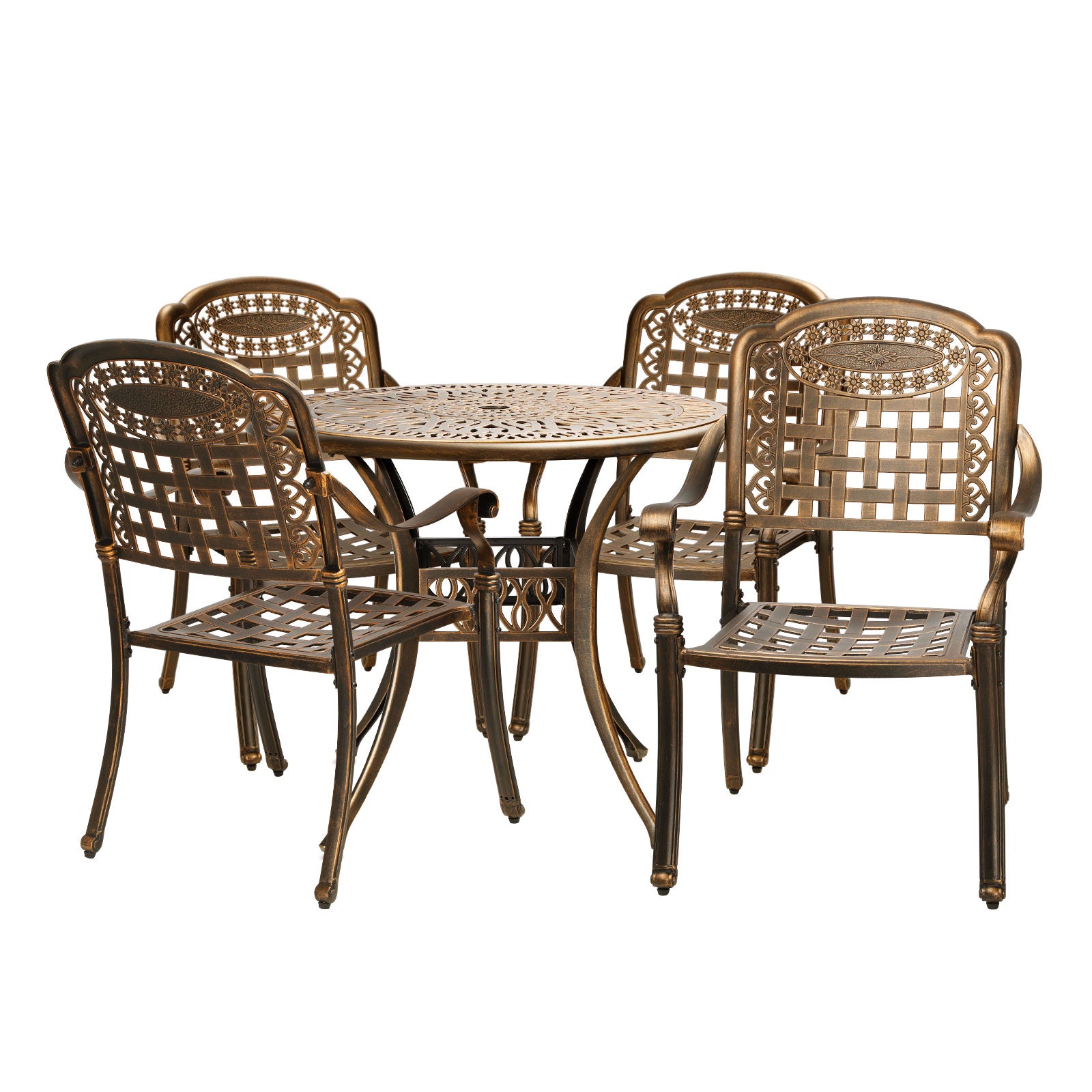 Livsip Outdoor Setting Dining Chairs Bistro Set Patio Garden Furniture 5 Piece - Sunyee