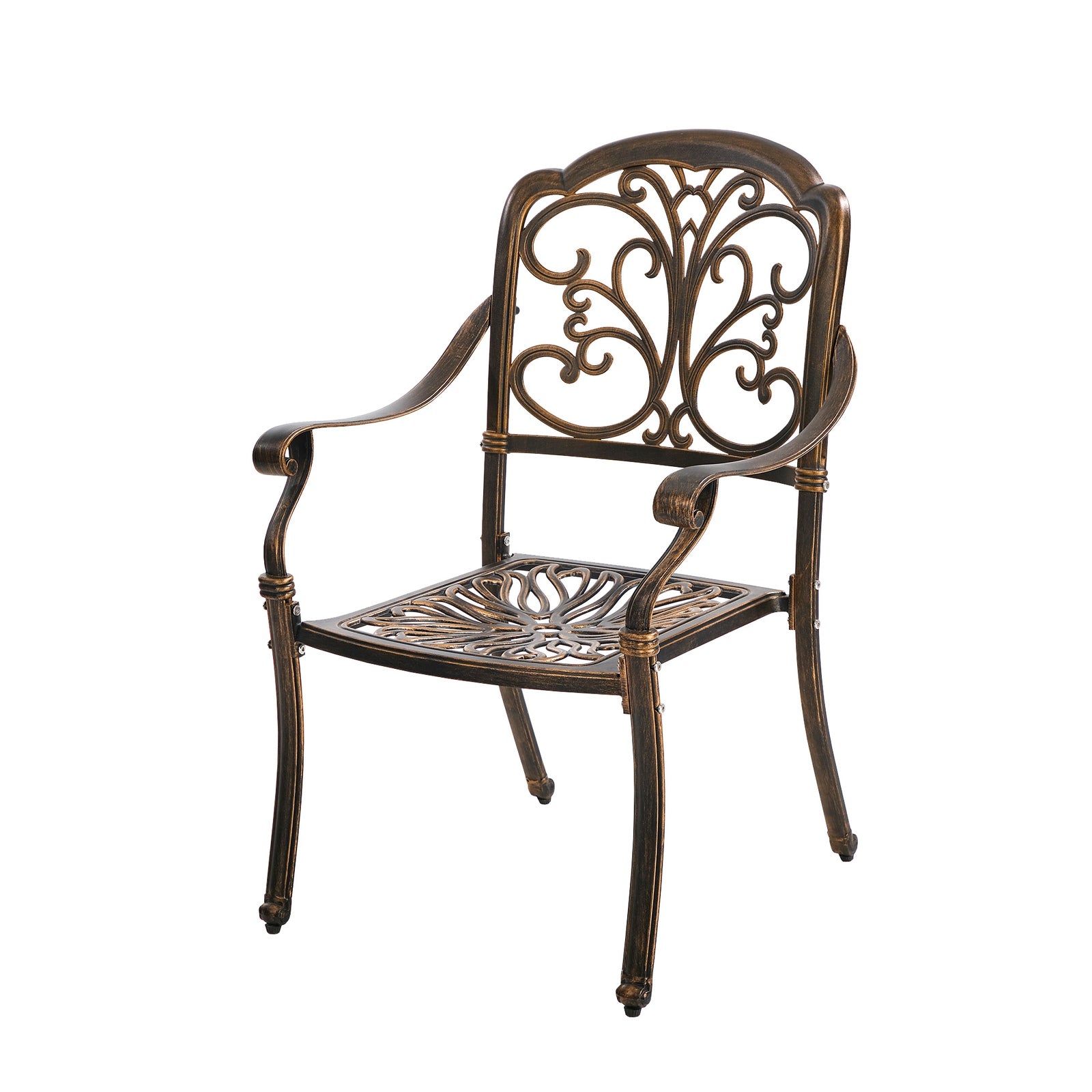Livsip 3 Piece Outdoor Dining Set Table Chairs Patio Bistro Cast Aluminium