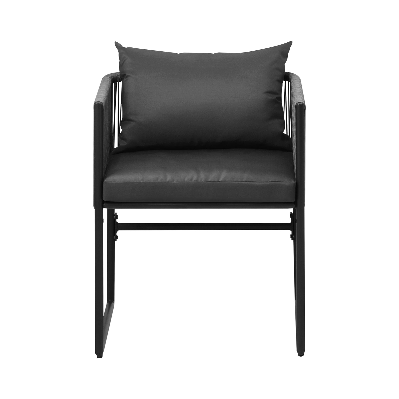 Livsip Outdoor Dining Chairs Furniture 2 Piece Lounge Patio Garden Set Grey - Sunyee