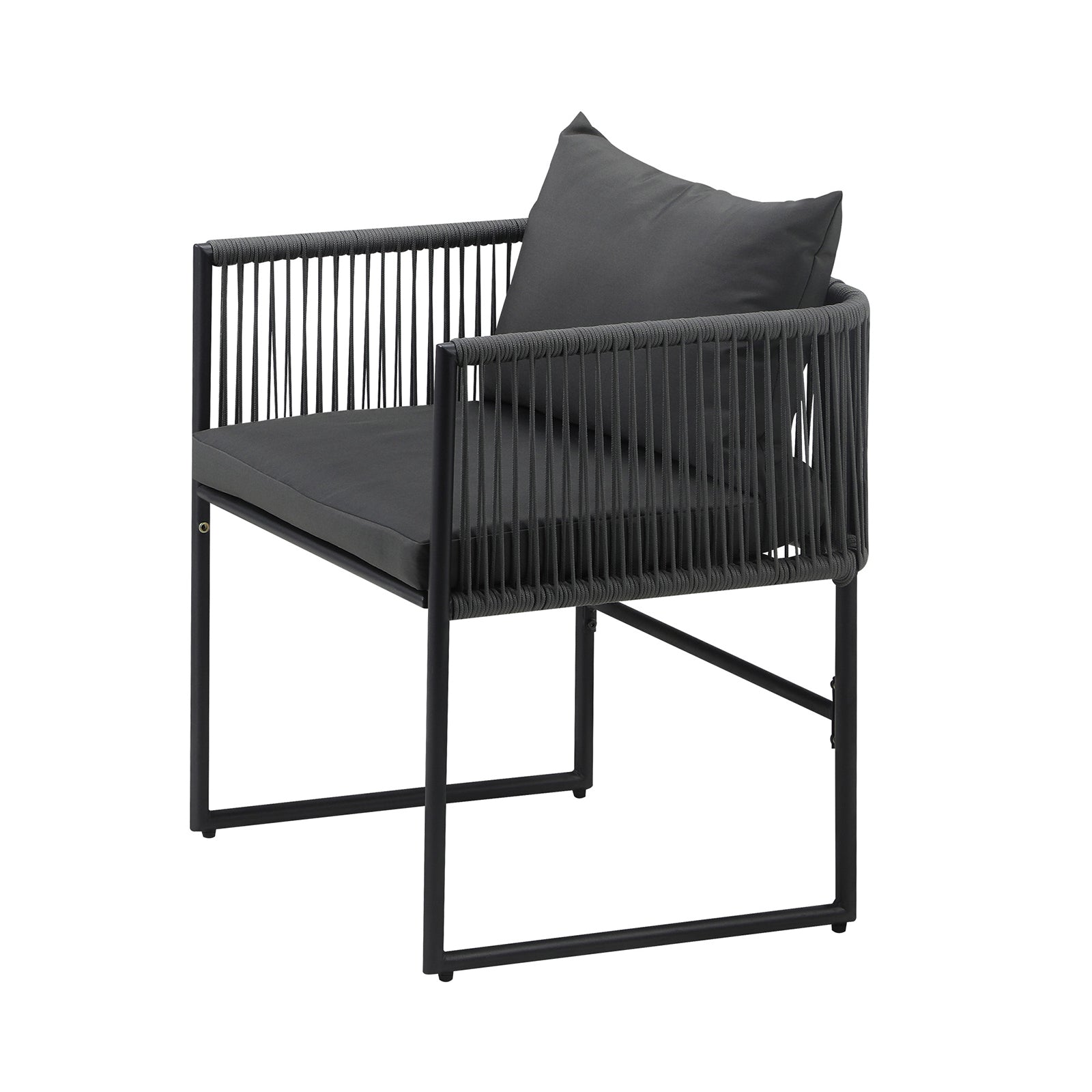 Livsip Outdoor Dining Chairs Furniture 2 Piece Lounge Patio Garden Set Grey - Sunyee