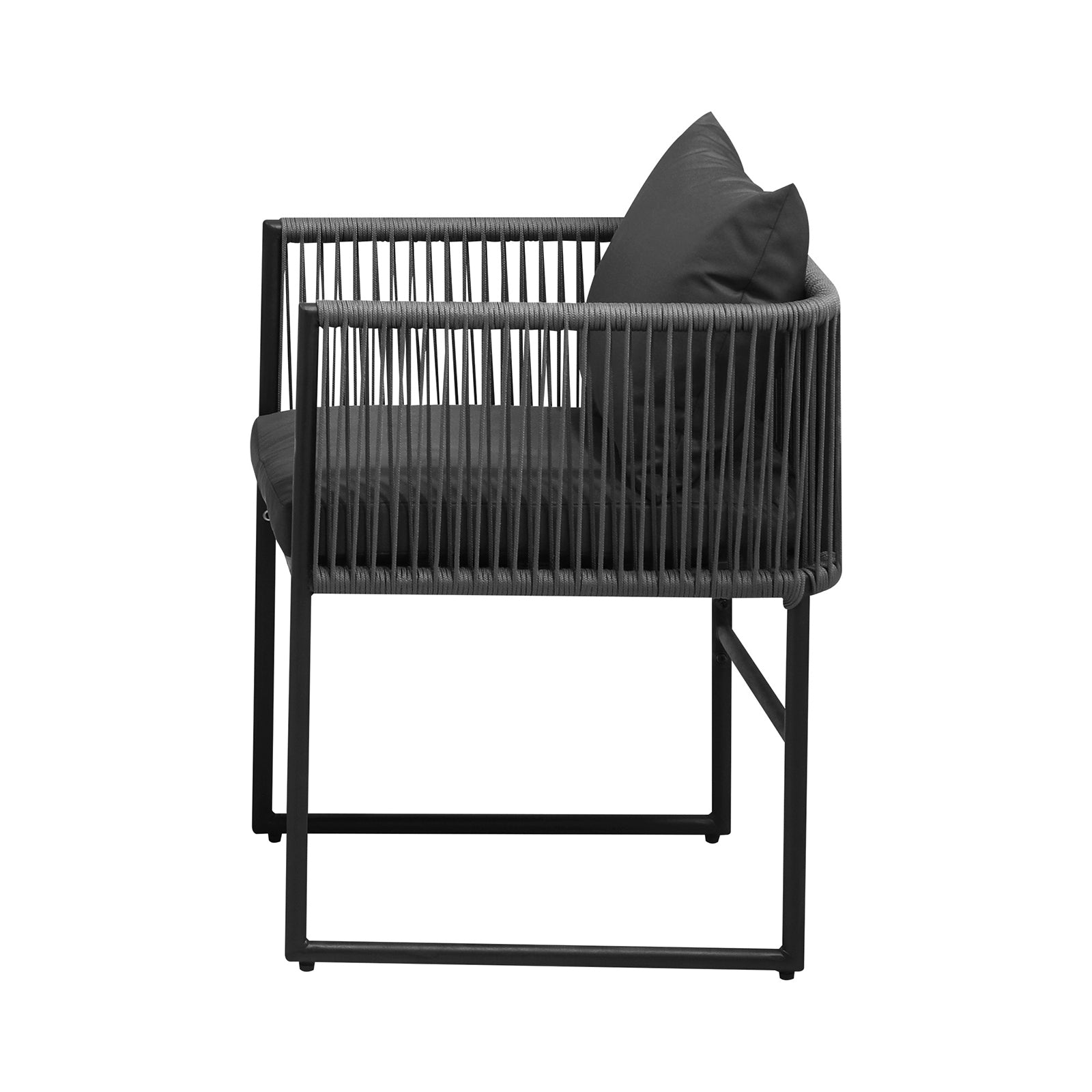 Livsip Outdoor Dining Chairs Furniture 2 Piece Lounge Patio Garden Set Grey - Sunyee