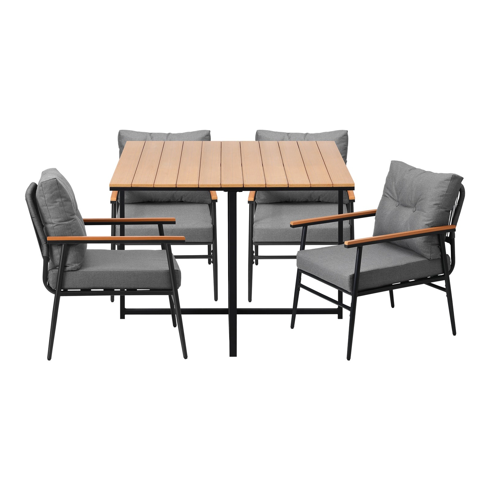 Livsip Outdoor Dining Set Patio Furniture Garden Table and Chairs 4 Seater - Sunyee