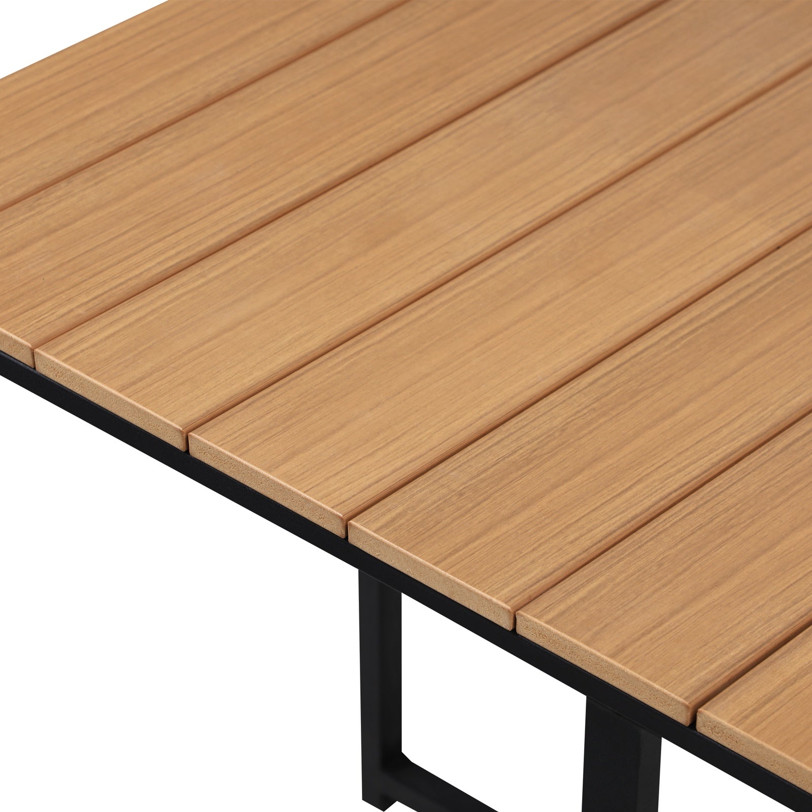 Livsip Outdoor Dining Set Furniture Patio Setting Wood-Plastic Table 4 Seater - Sunyee