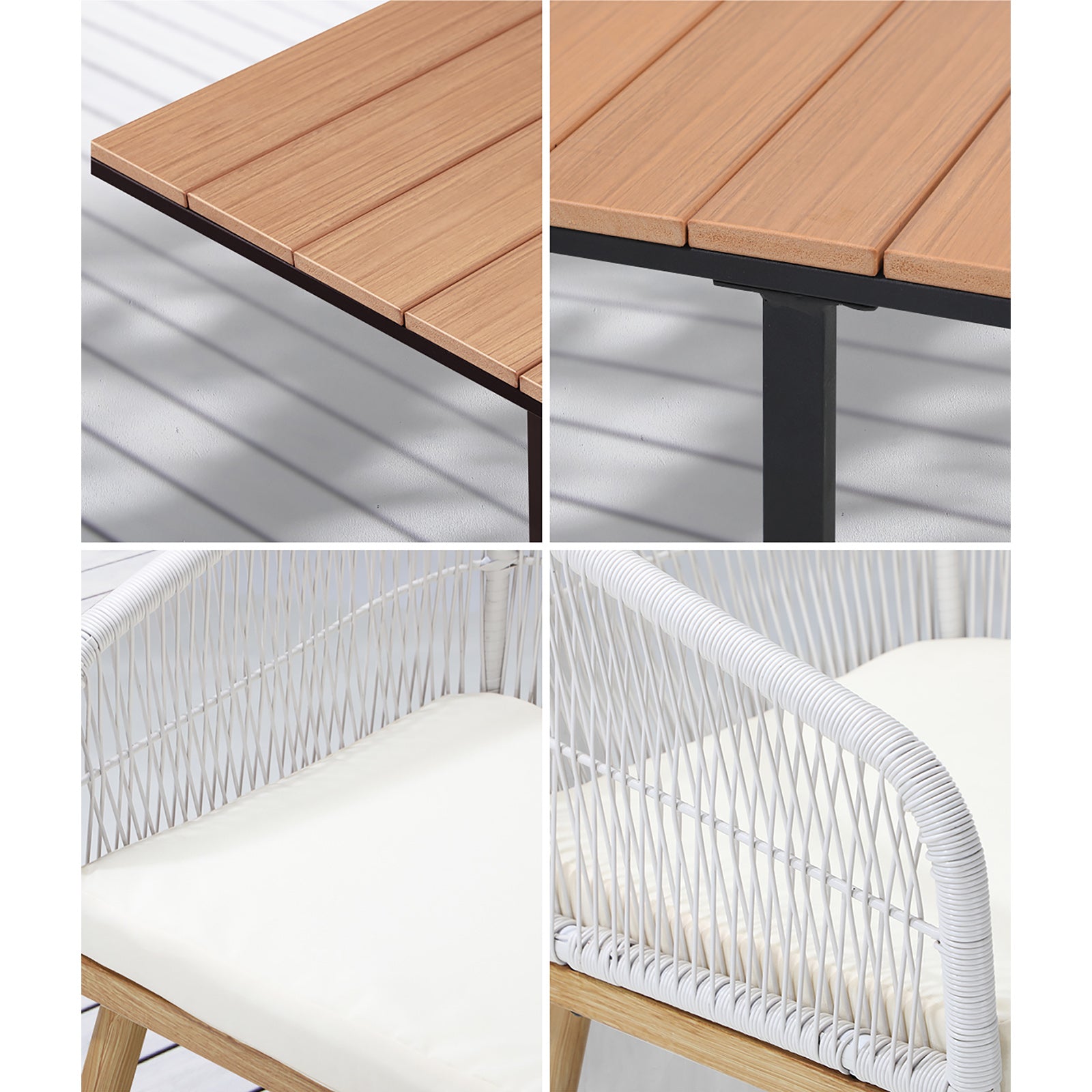 Livsip Outdoor Dining Set Furniture Table Chairs Patio Bistro Setting 5 Piece - Sunyee
