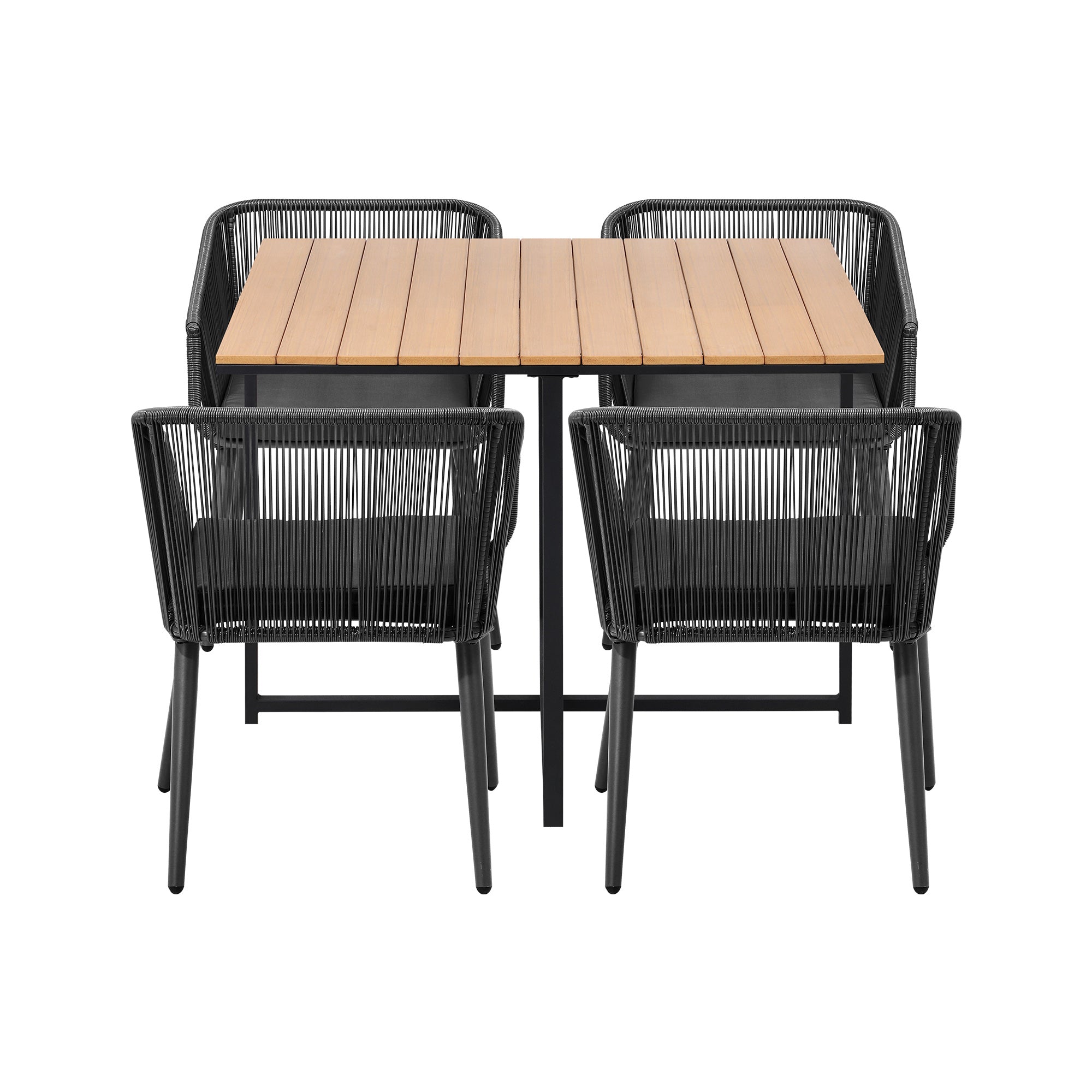 Livsip 5PCS Outdoor Dining Set Furniture Table Lounge Chairs Patio Setting - Sunyee