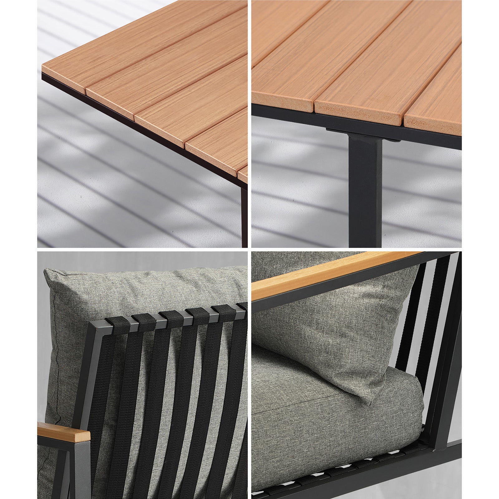 Livsip Outdoor Dining Set Table & Chairs 5PCS Patio Furniture Lounge Setting - Sunyee