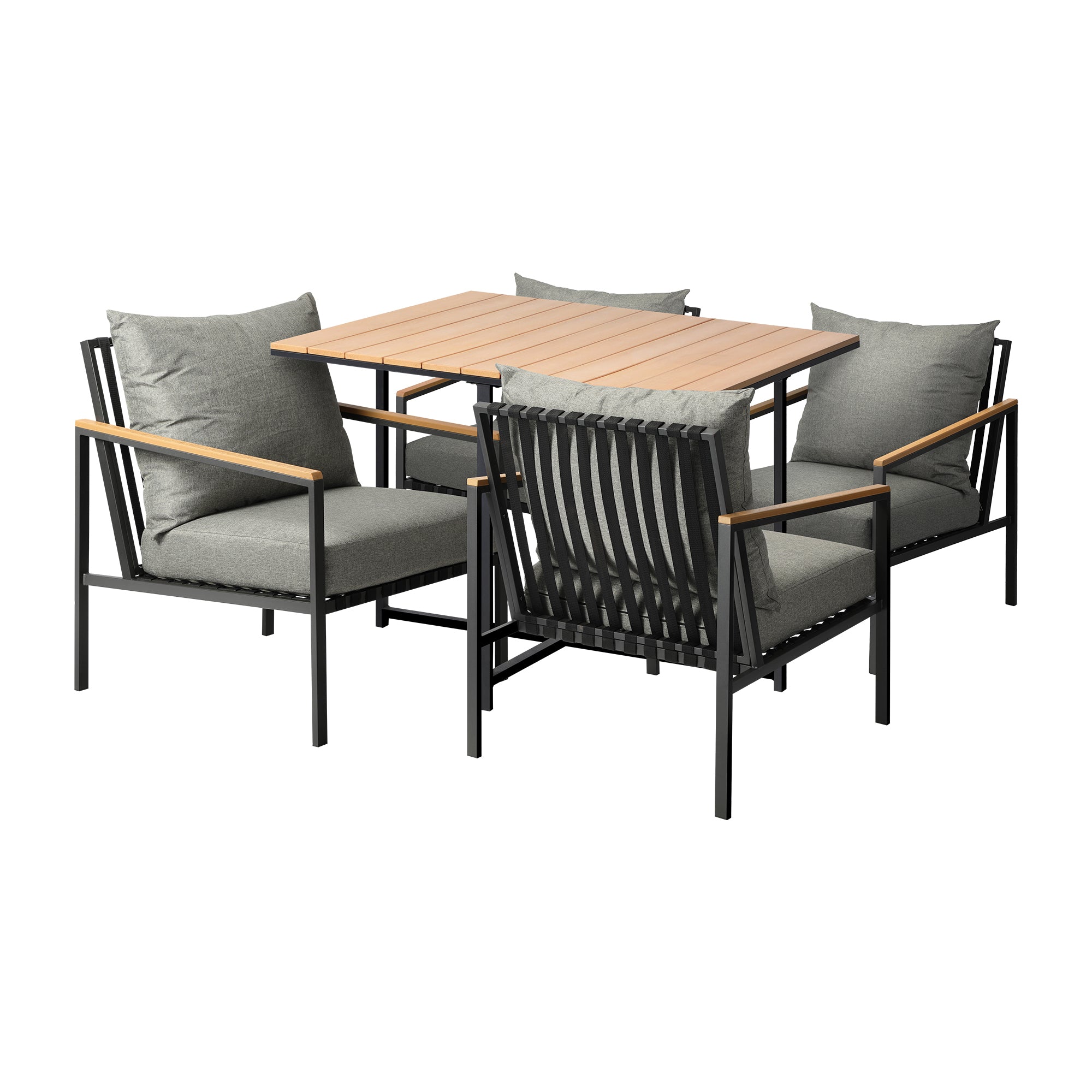 Livsip Outdoor Dining Set Table & Chairs 5PCS Patio Furniture Lounge Setting - Sunyee