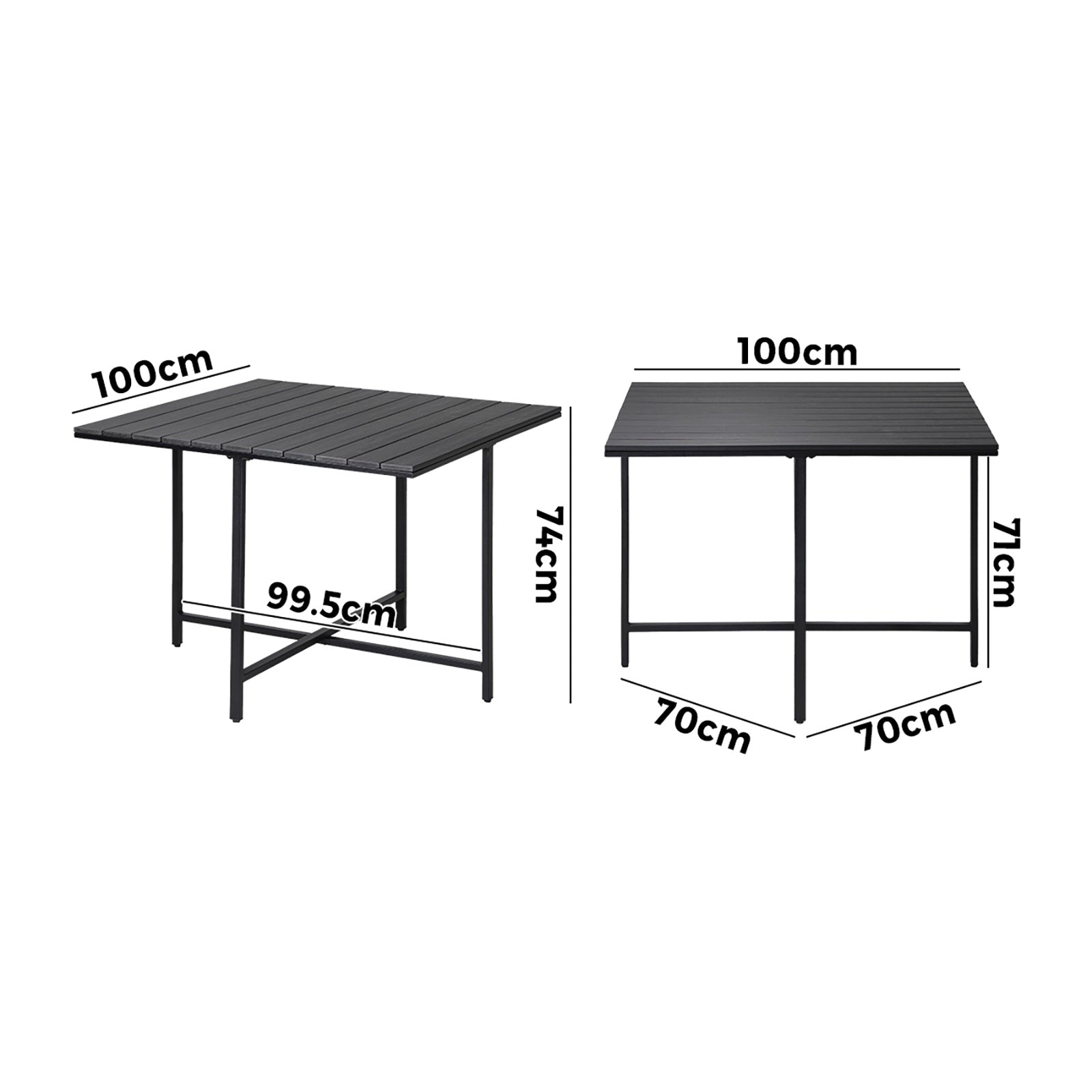 Livsip Outdoor Dining Table Furniture Lounge Patio Garden Setting Wood-Plastic - Sunyee