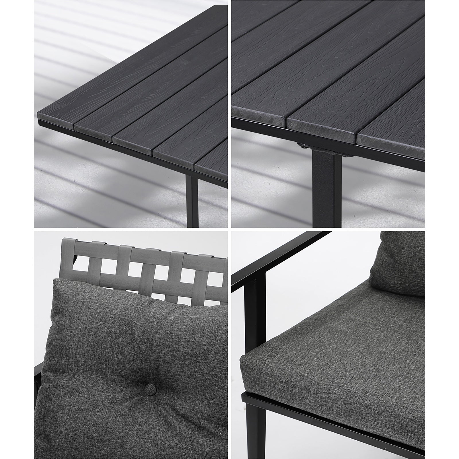 Livsip Outdoor Dining Set Patio Furniture Setting Rattan Chairs and Chairs 5PCS - Sunyee