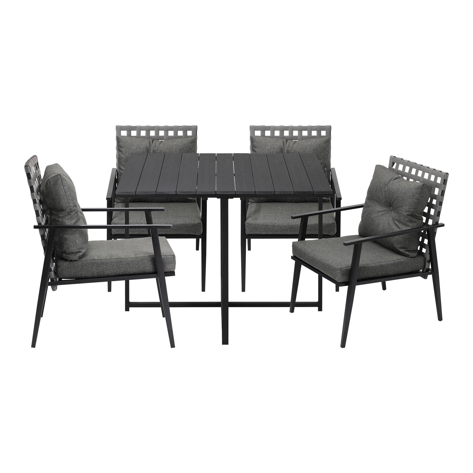 Livsip Outdoor Dining Set Patio Furniture Setting Rattan Chairs and Chairs 5PCS - Sunyee